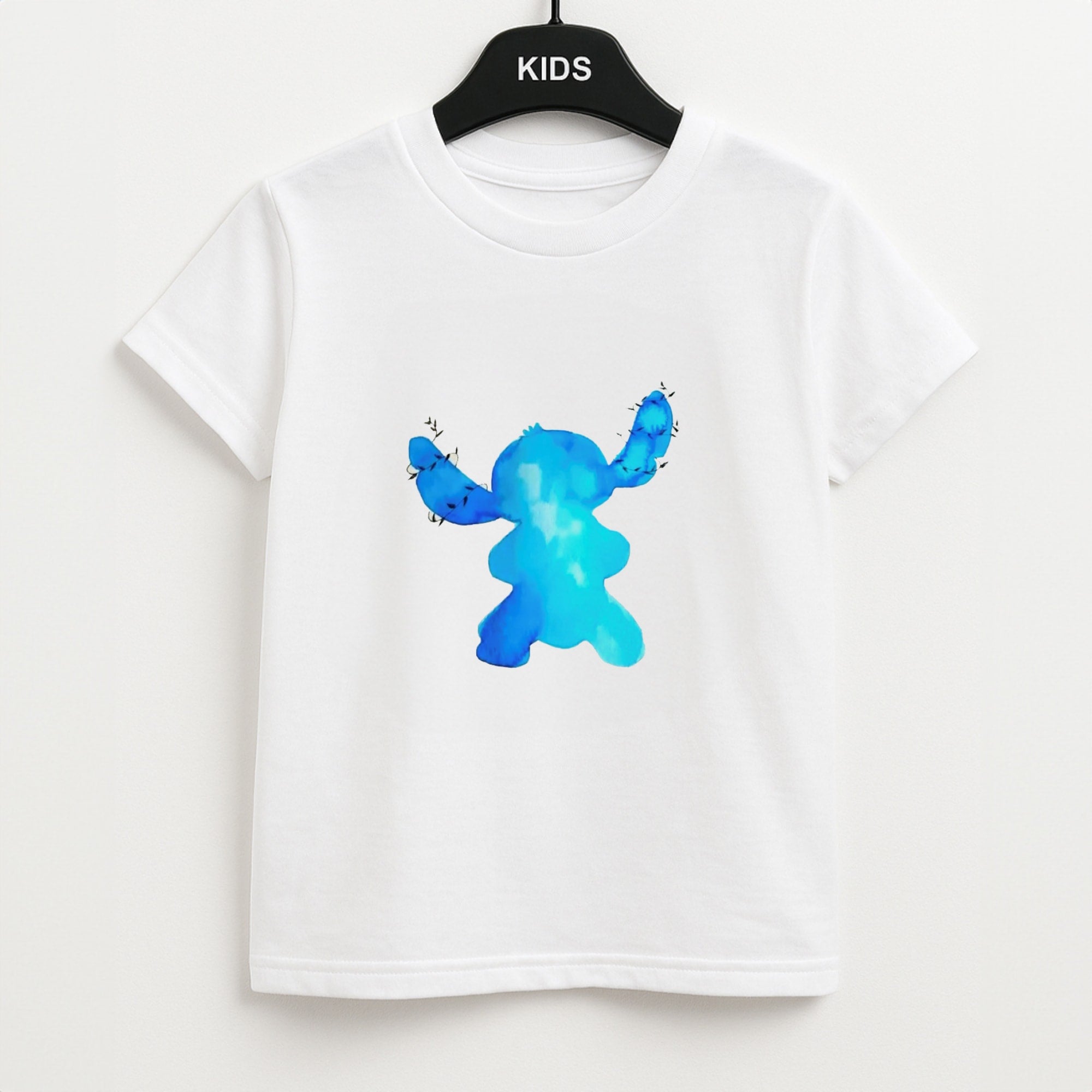 Watercolour Blue Alien Disney Unisex Kids T-Shirt