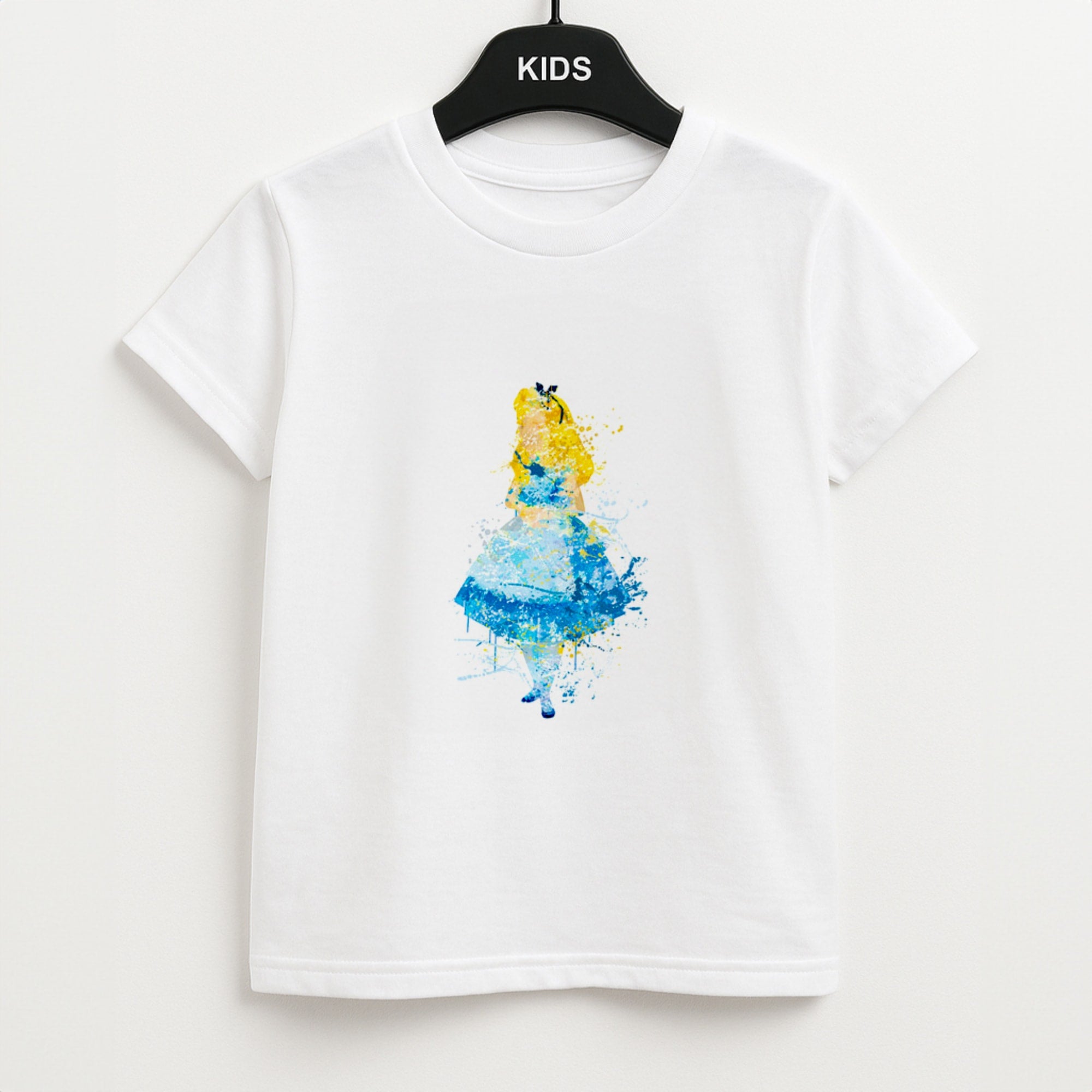 Watercolour Alice in Wonderland Fairytale Unisex Kids T-Shirt
