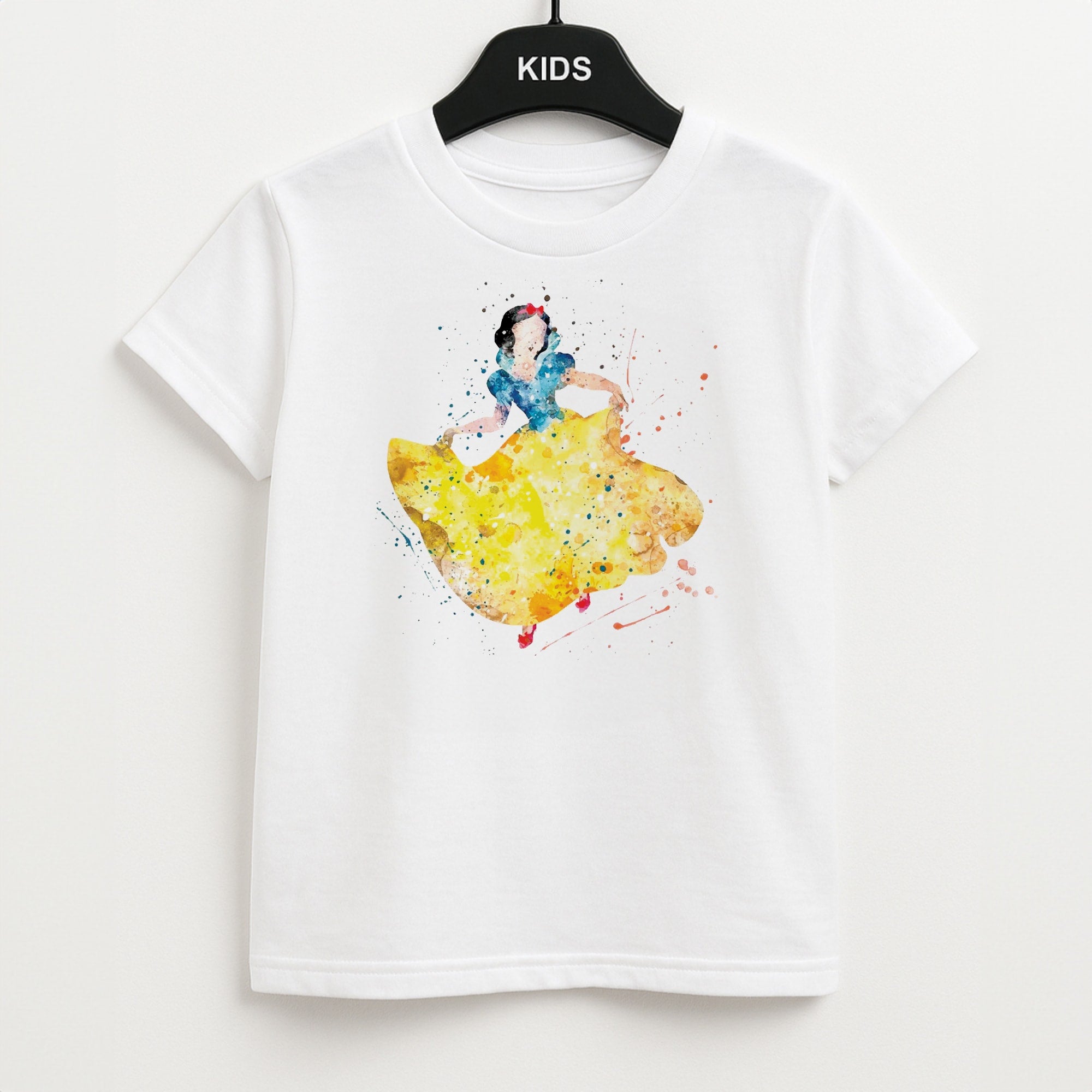 Watercolour Snow White Fairytale Kids T-Shirt