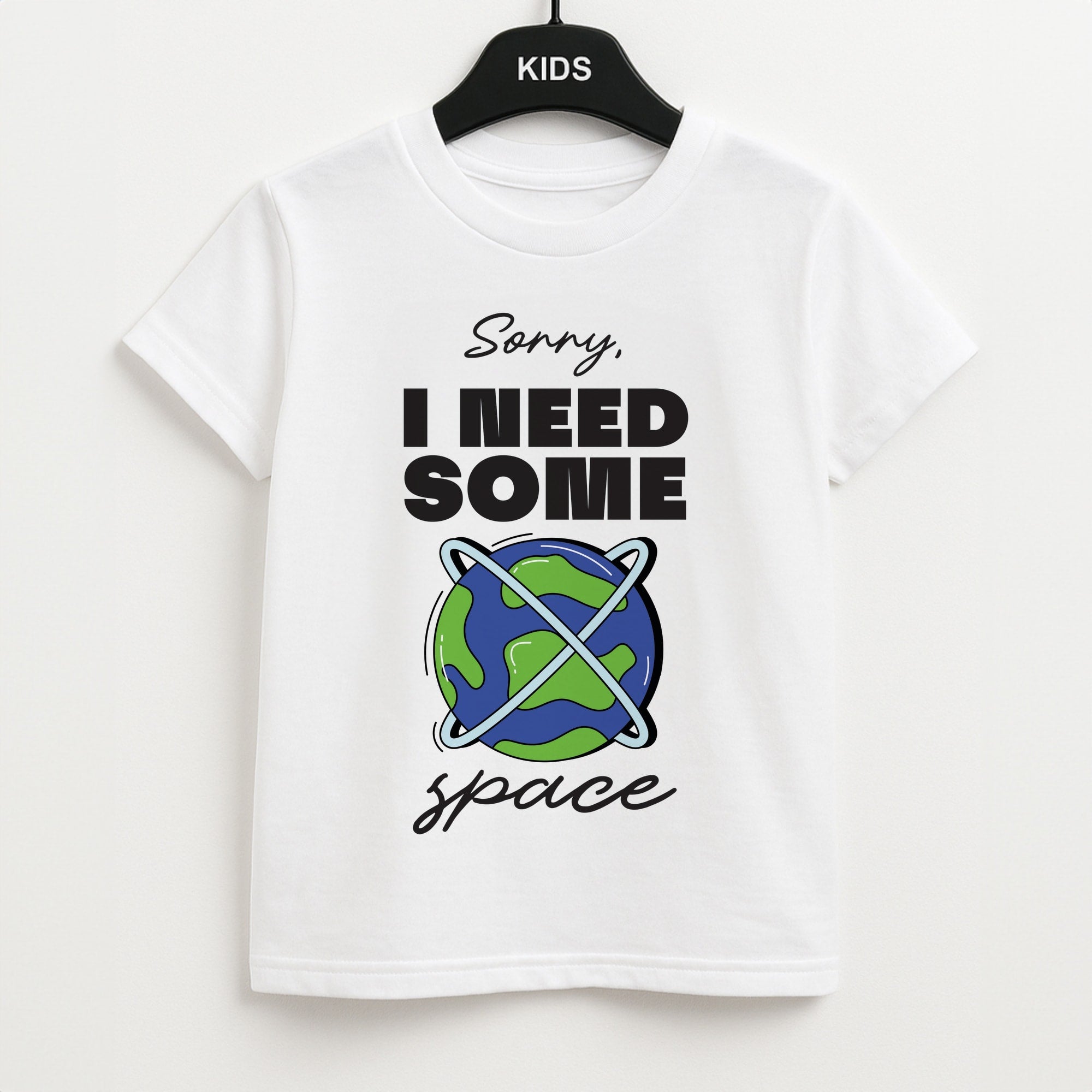 Cartoon I Need Some Space Unisex Kids T-Shirt