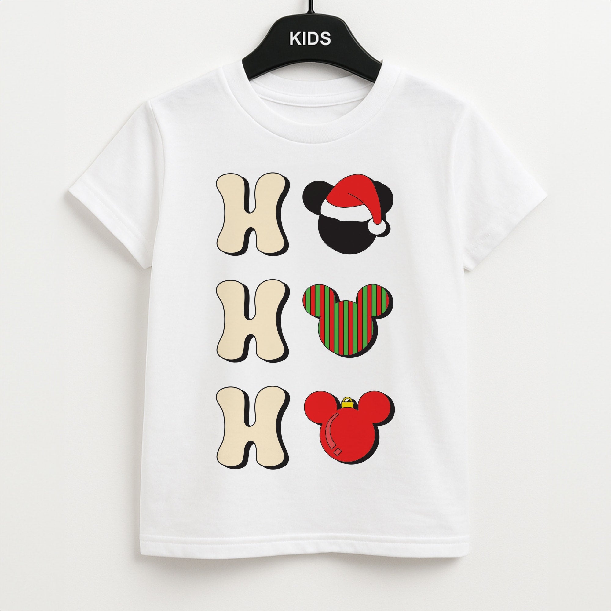 Ho Ho Ho Mickey Unisex Kids T-Shirt