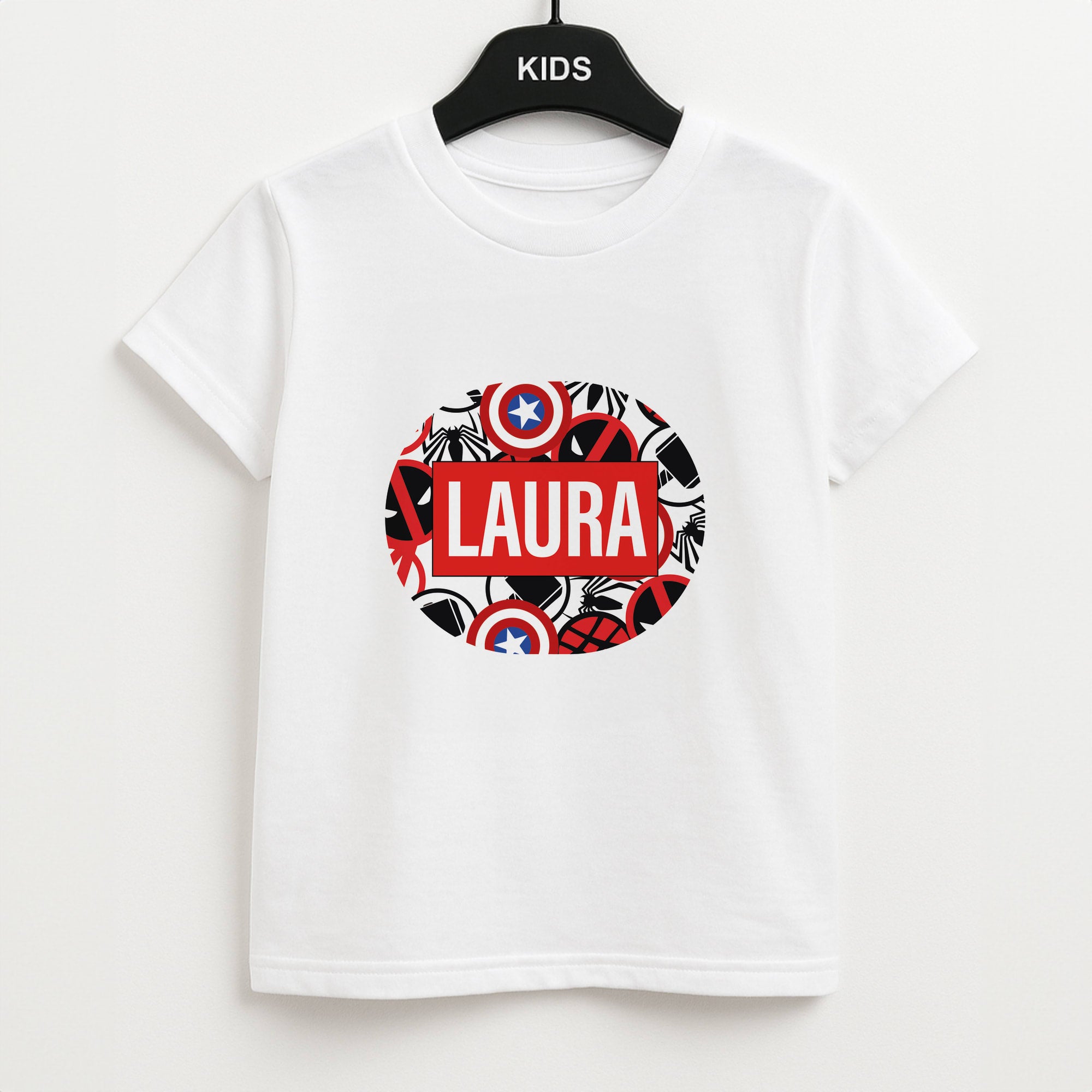 Collage - Personalised Superhero Comic Unisex Kids T-Shirt