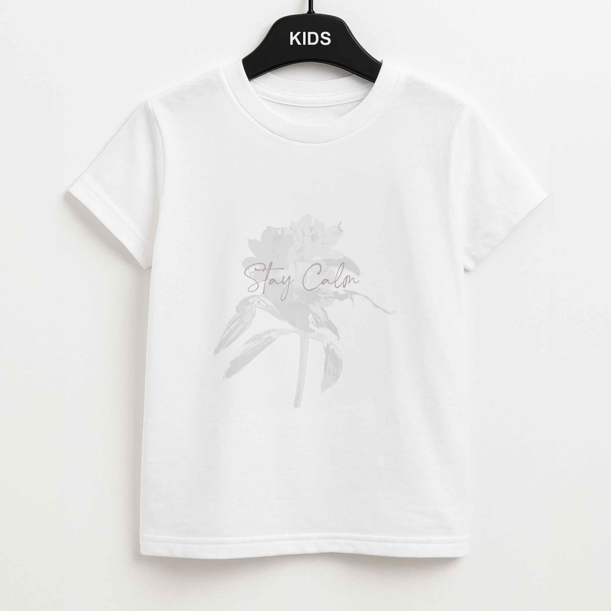 Mauve Stay Calm Unisex Kids T-Shirt