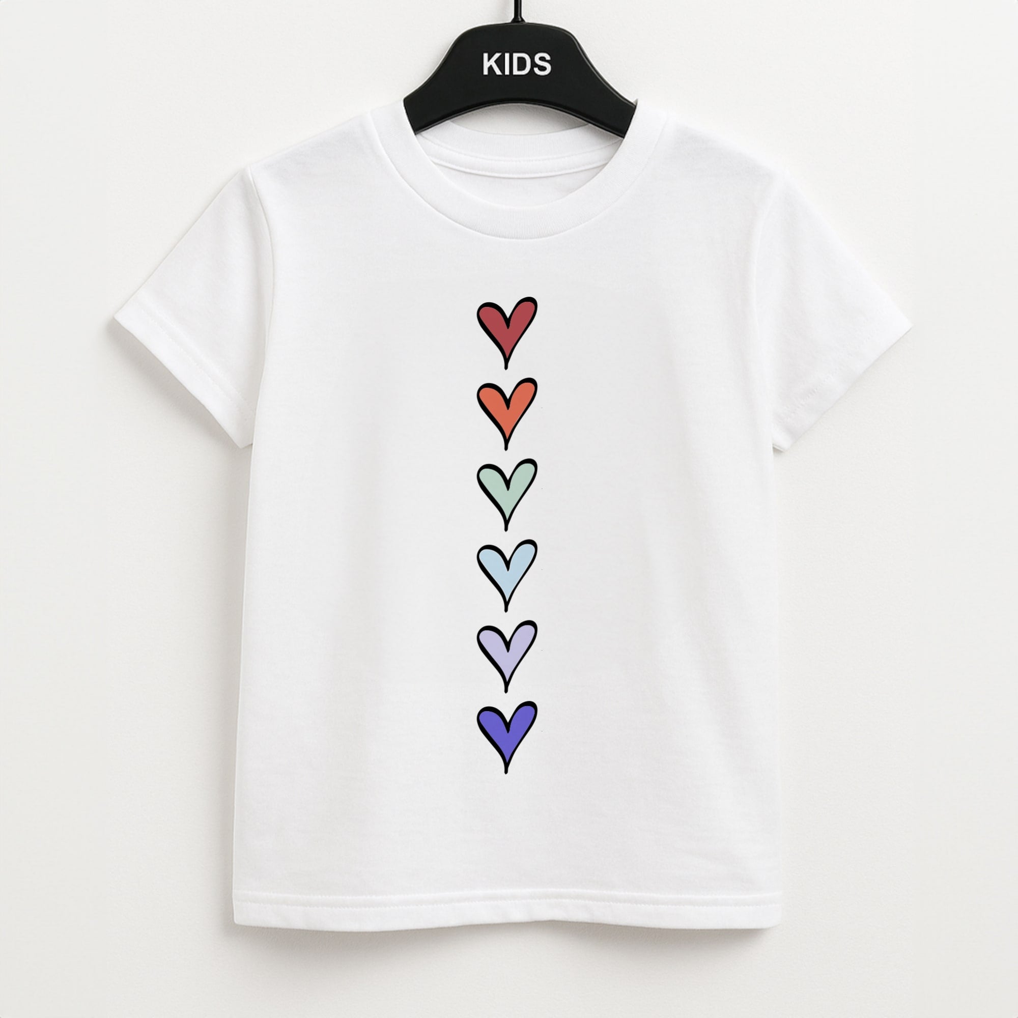 Love Heart Line Unisex Kids T-Shirt
