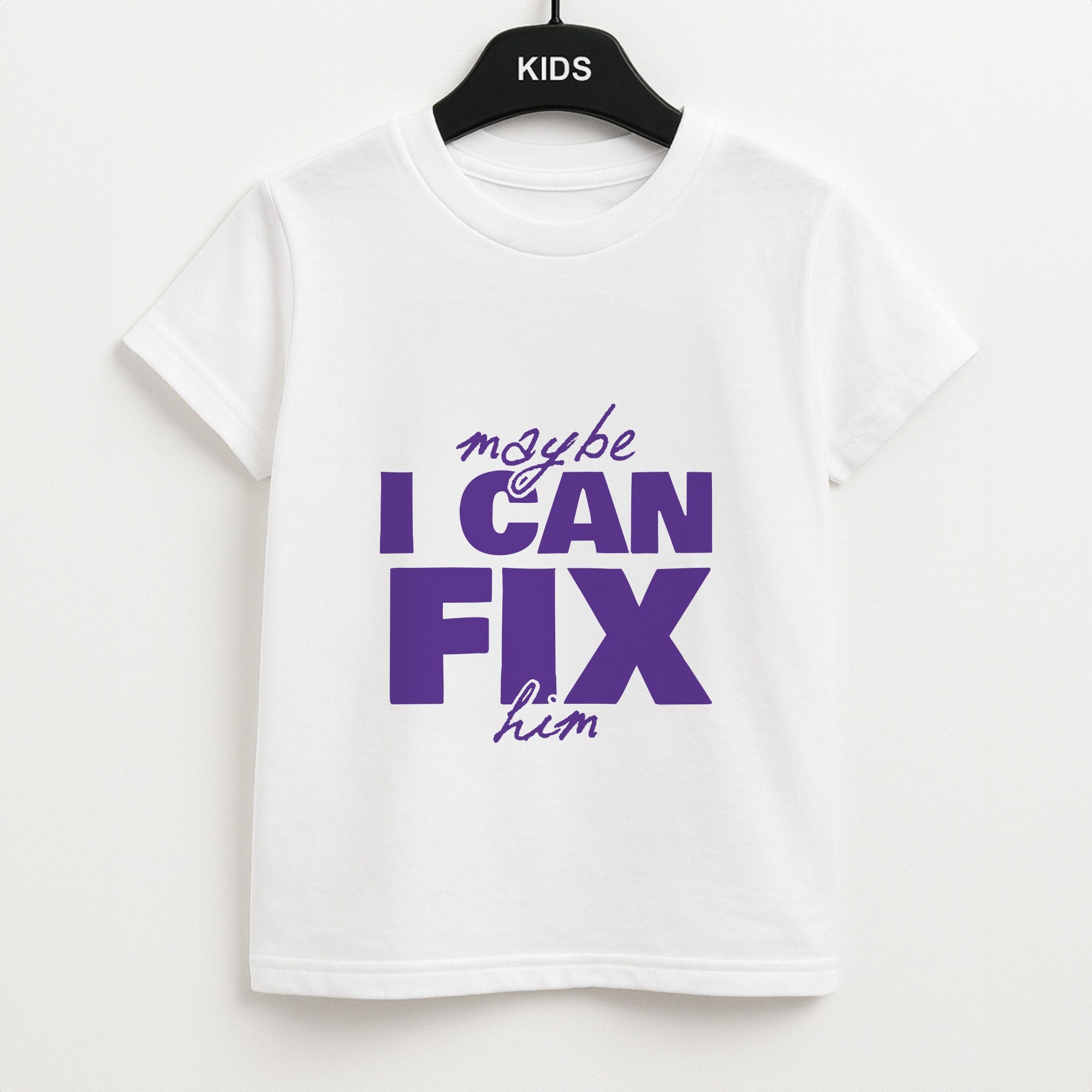 Maybe I Can Fix Him Purple Kids T-Shirt