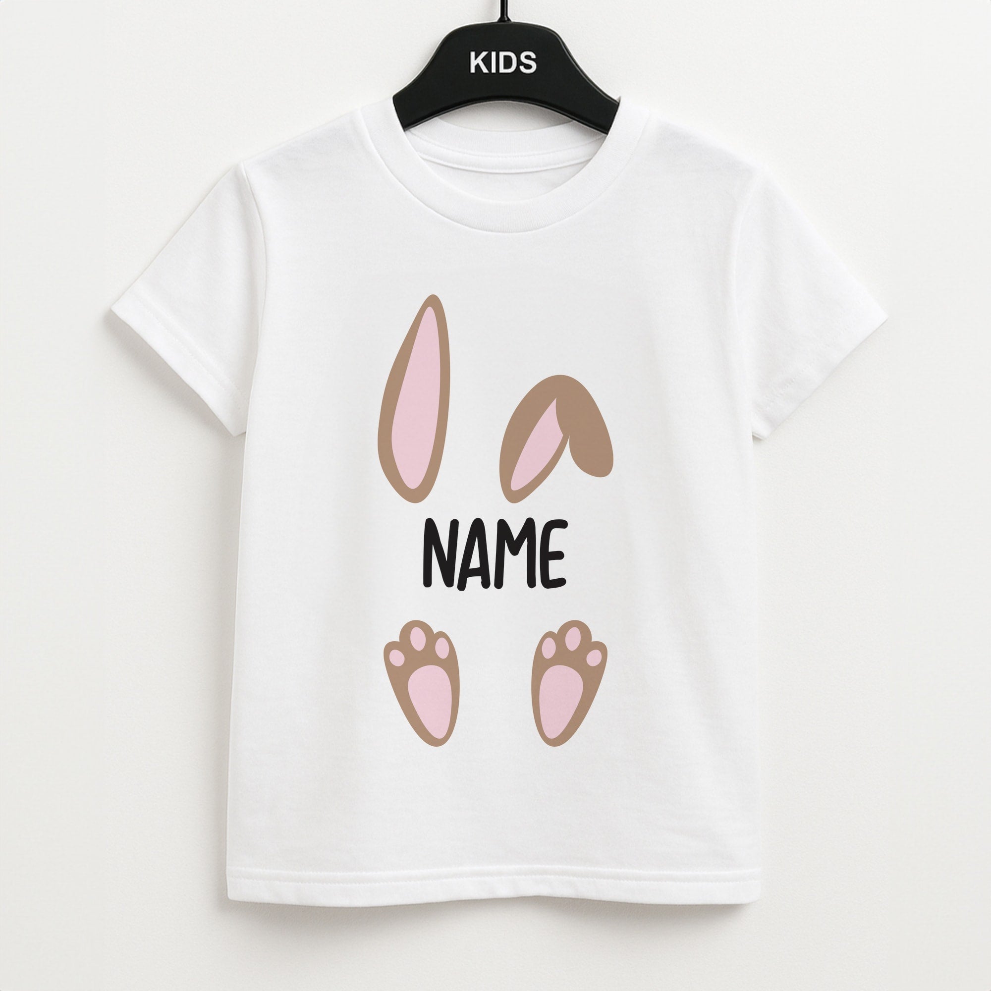 Brown Bunny Personalised Unisex Kids T-Shirt