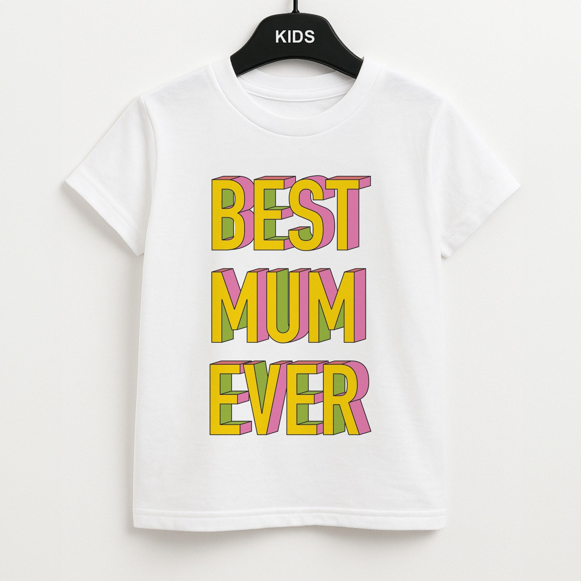 Geometric Best Mum Ever Unisex Kids T-Shirt