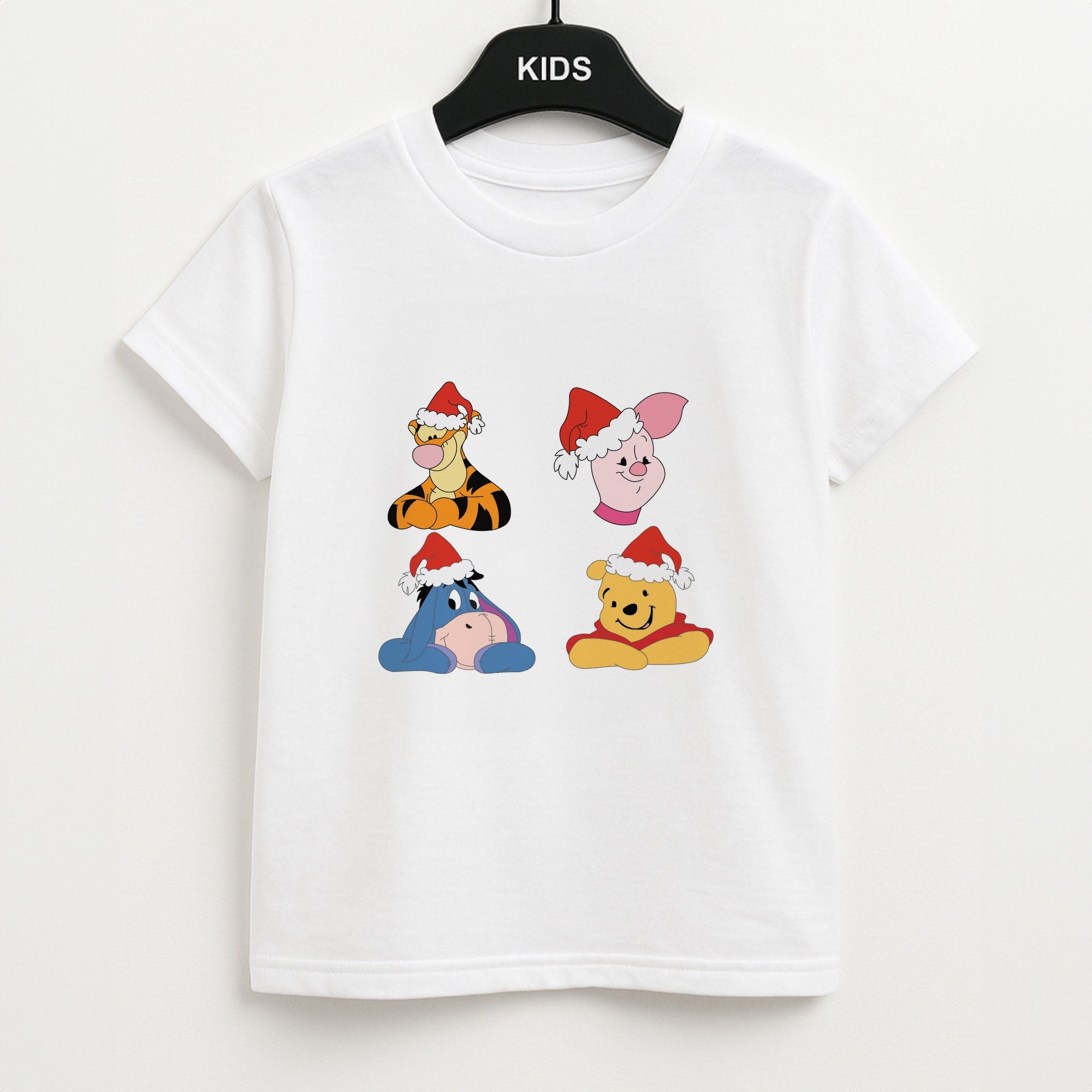 Bear, Tiger, Donkey and Pig Pattern Christmas Unisex Kids T-Shirt