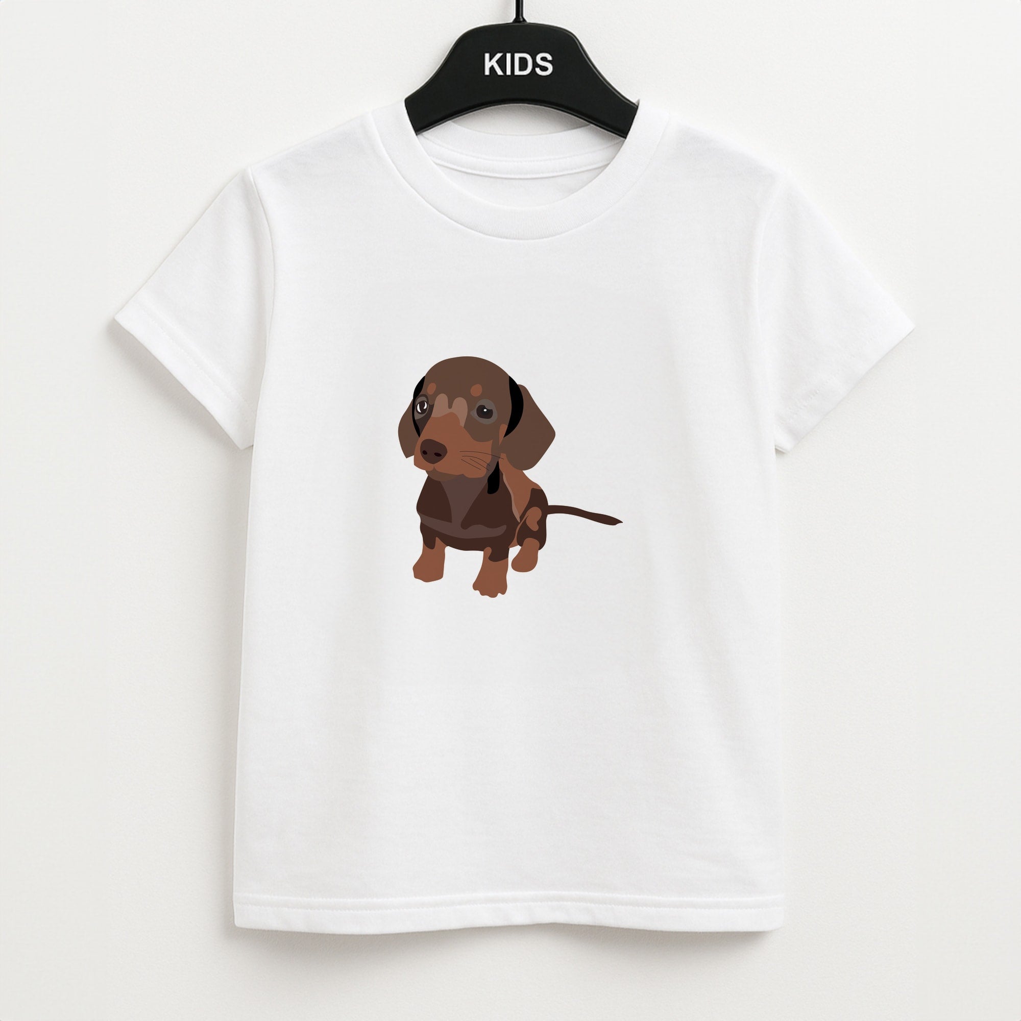 Brown - Dachshunds Unisex Kids T-Shirt