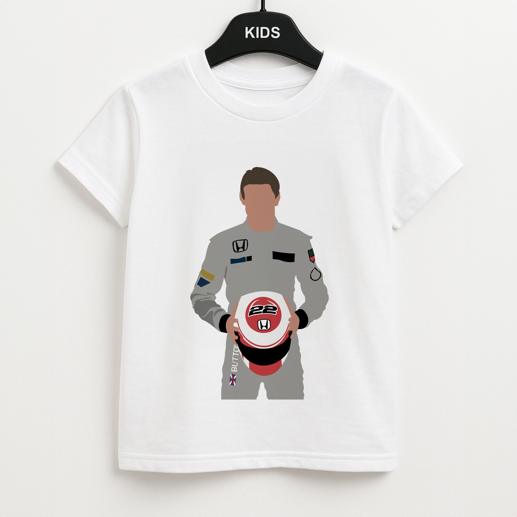 Button - F1 Unisex Kids T-Shirt