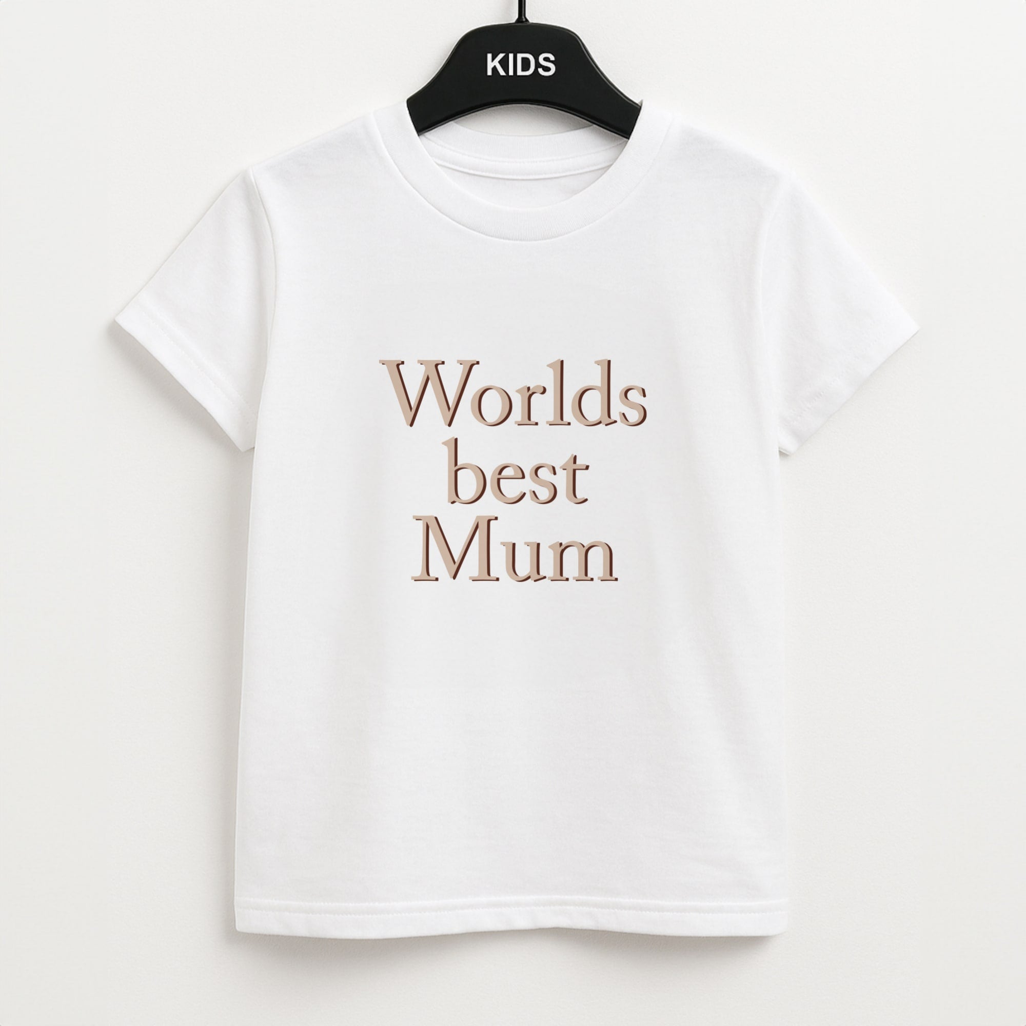 Worlds Best Mum - Floral Mother's Day Unisex Kids T-Shirt