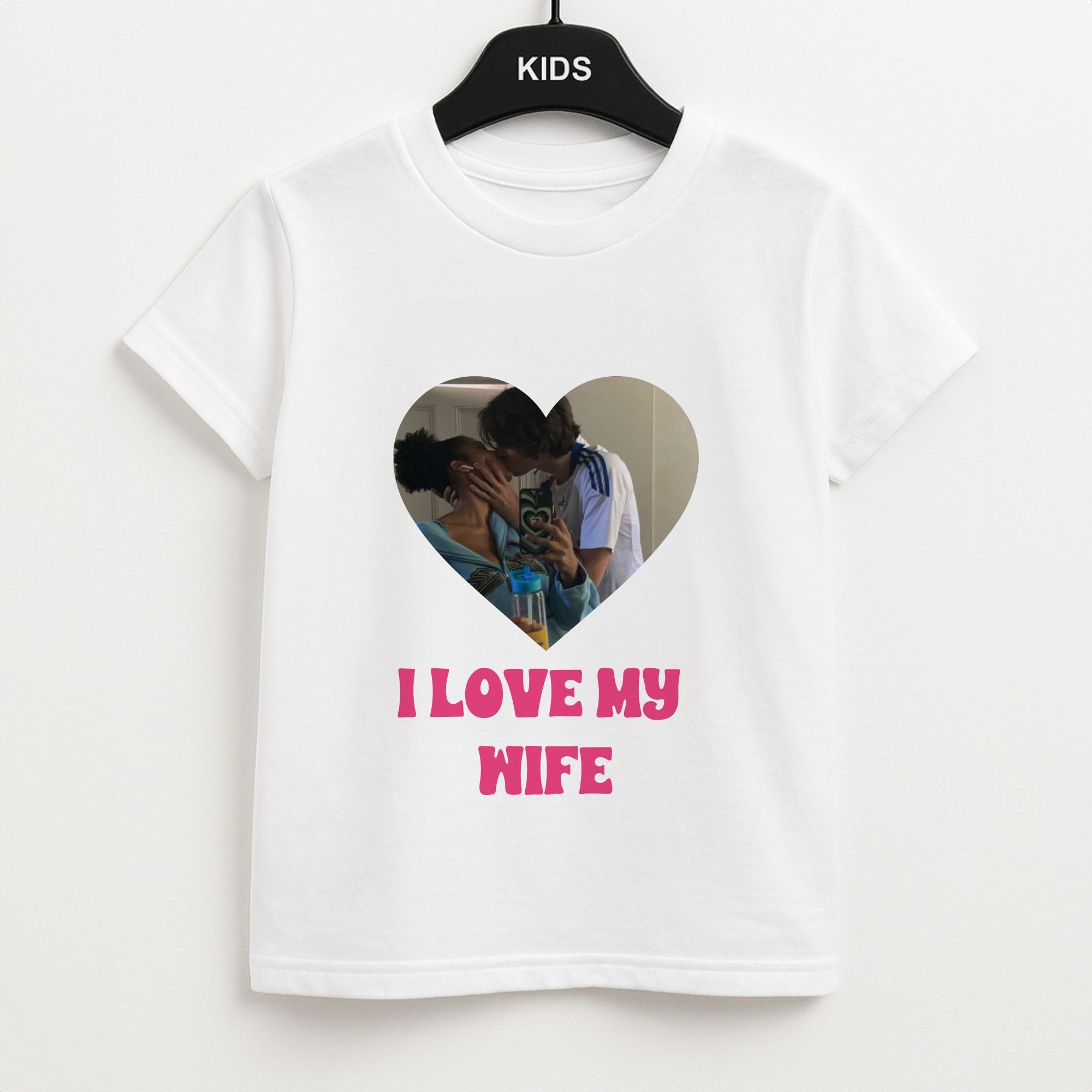 I Love My Wife - Personalised Couples Unisex Kids T-Shirt