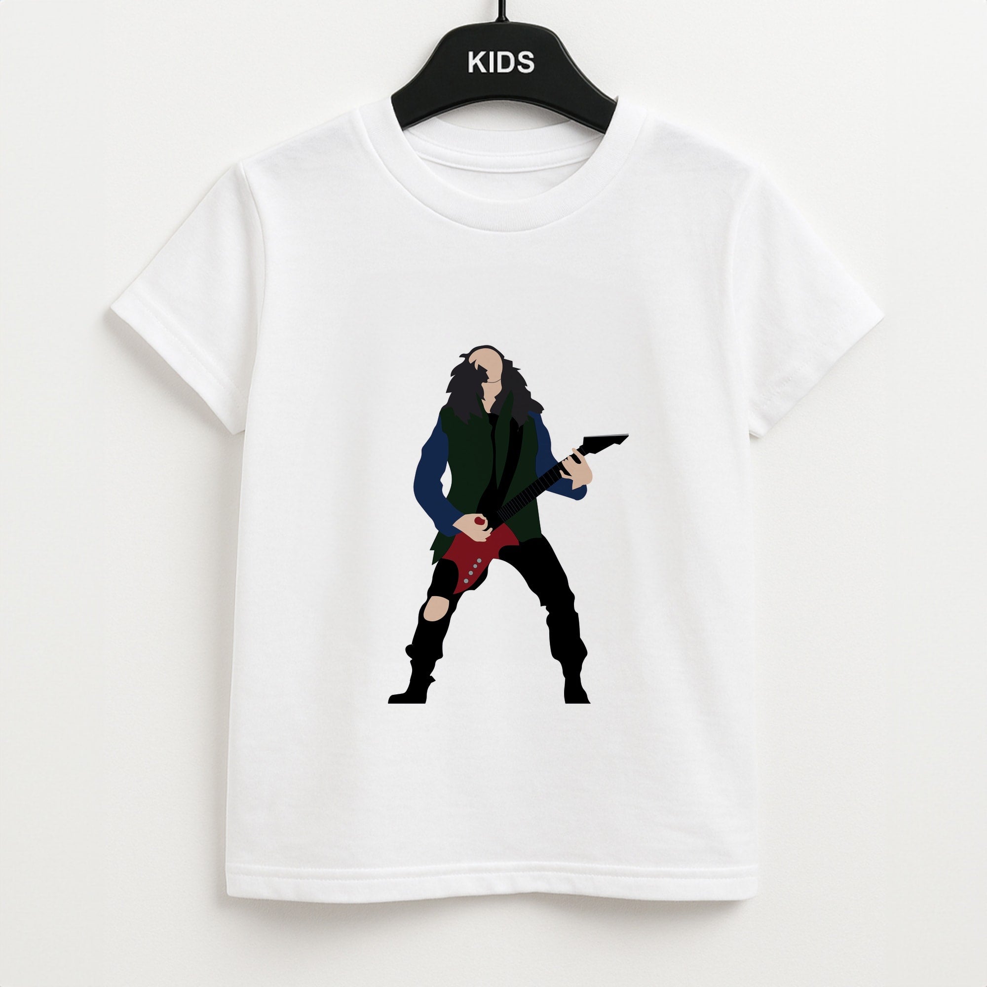 Eddie Munson Playing Guitar Kids T-Shirt