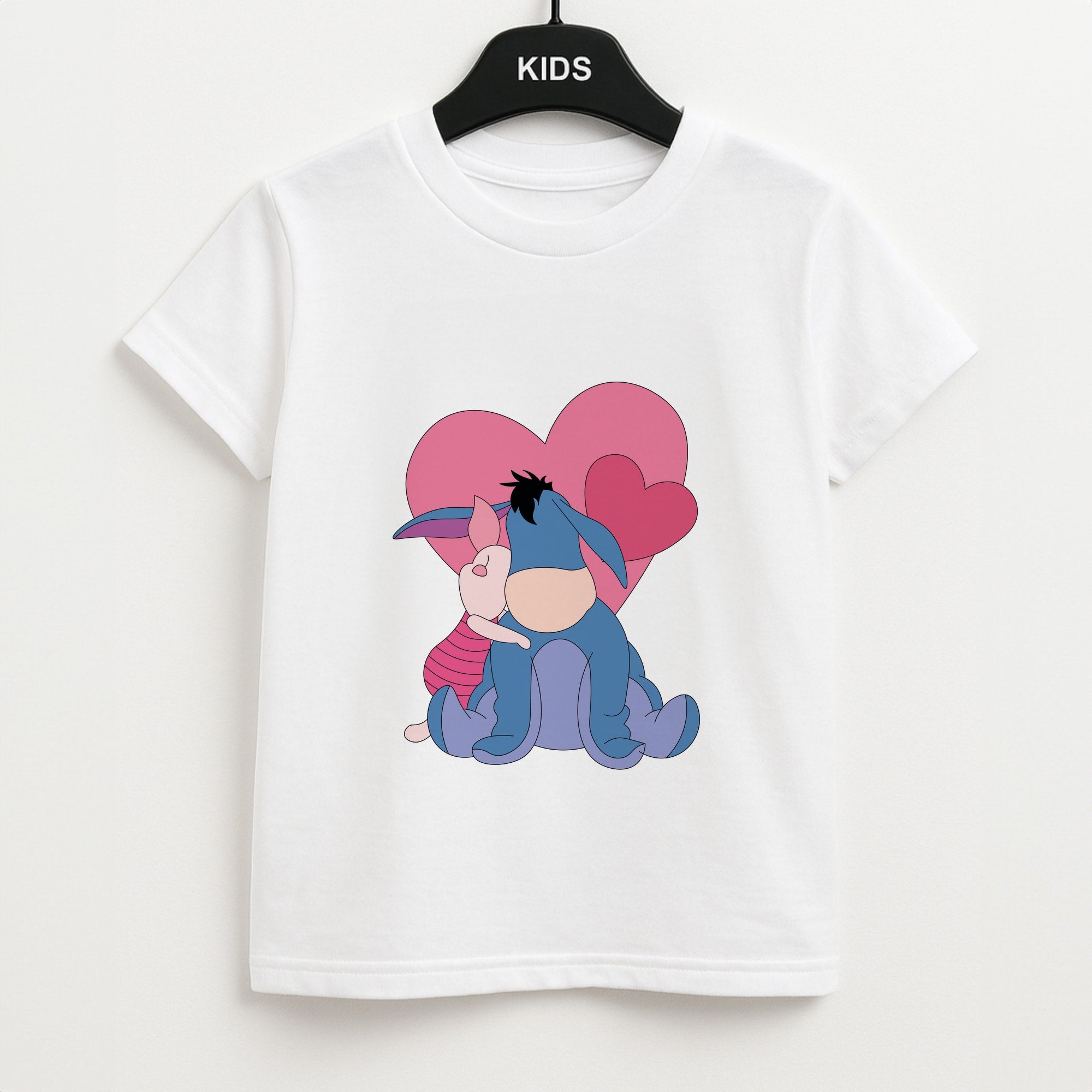 Donkey and Pig Valentine's Unisex Kids T-Shirt