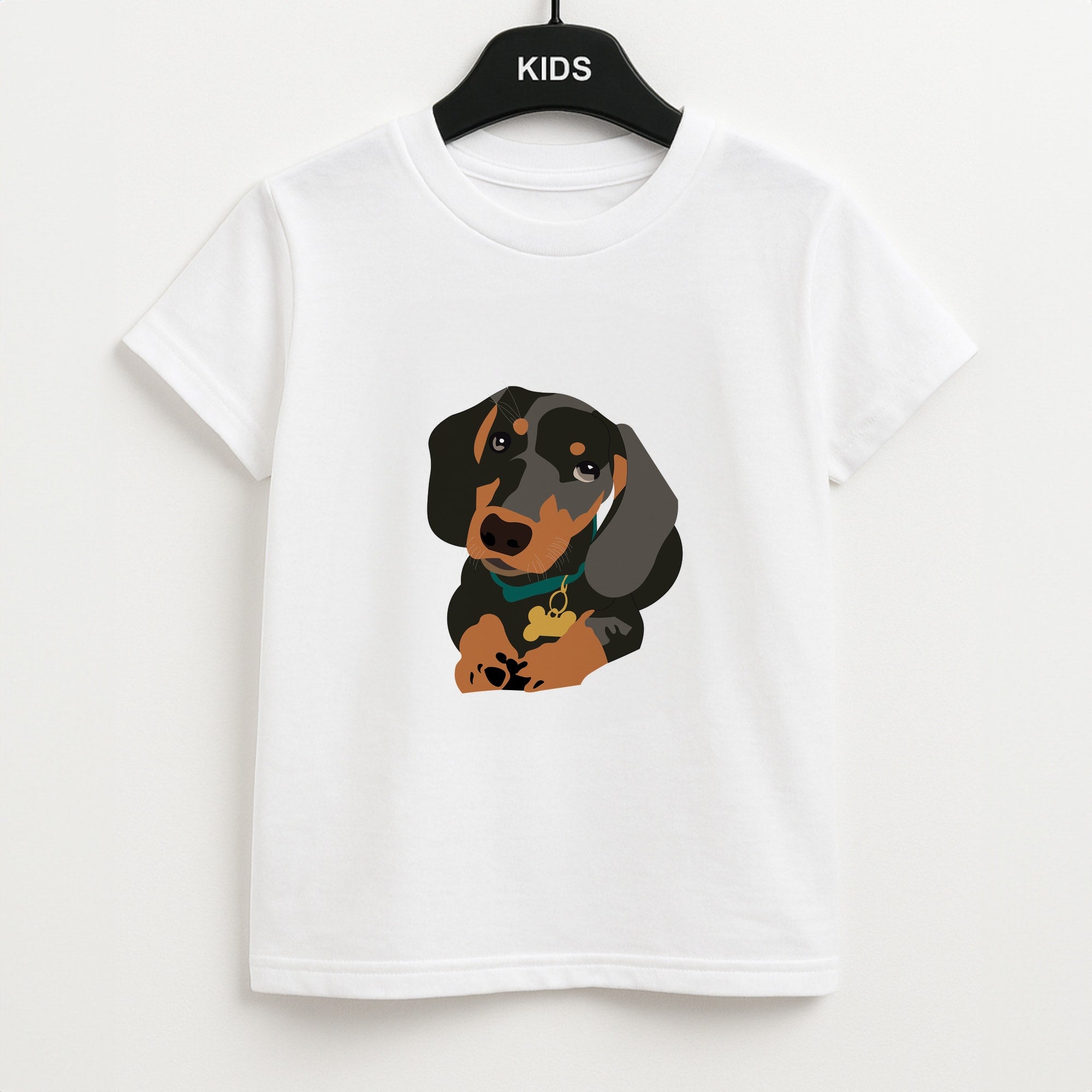 Black & brown - Dachshunds Unisex Kids T-Shirt