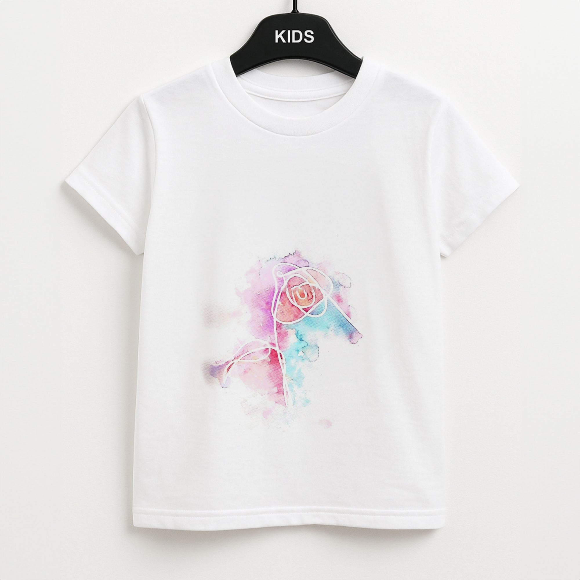 K-Pop Band Love Yourself Watercolour Painting Unisex Kids T-Shirt