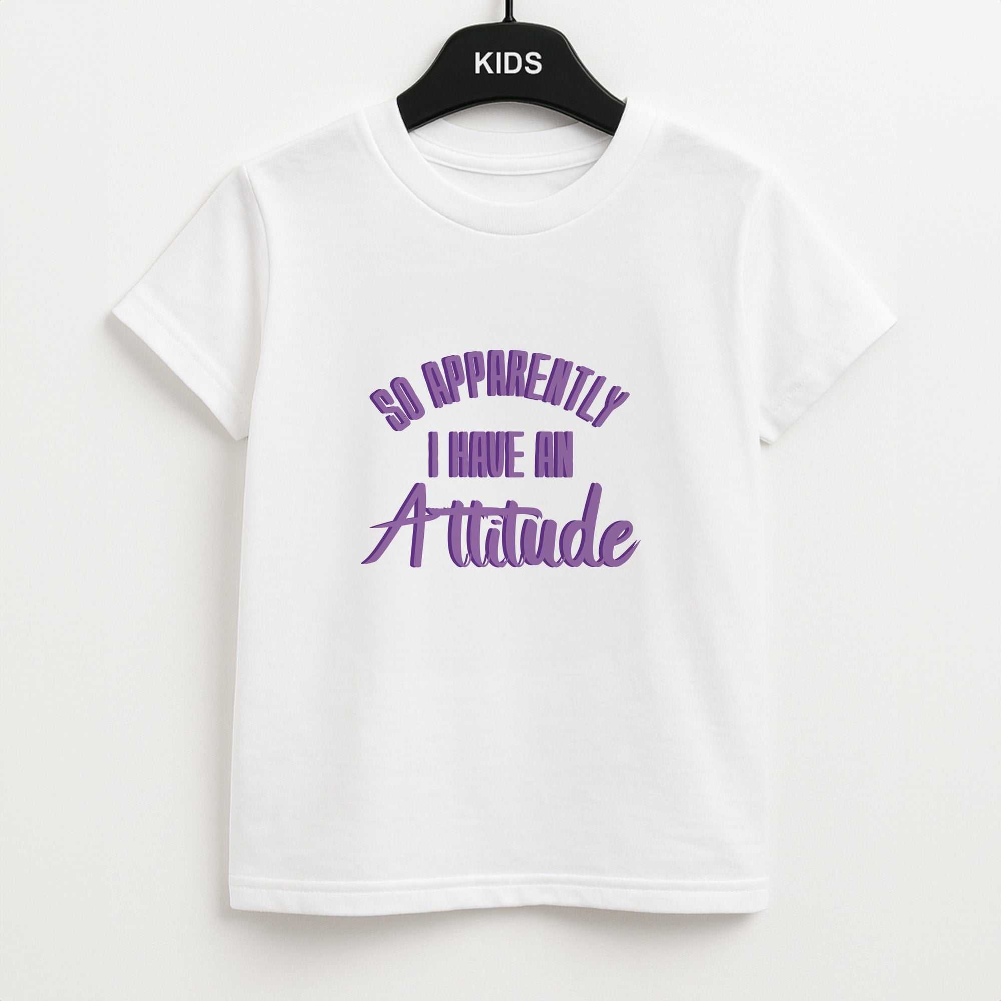 Apprently I Have An Attitude - Funny Quotes Unisex Kids T-Shirt