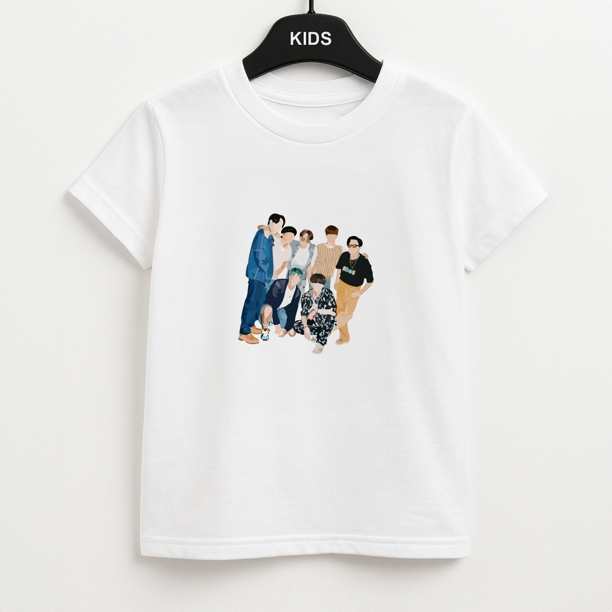 Casual K-Pop Band Band Unisex Kids T-Shirt