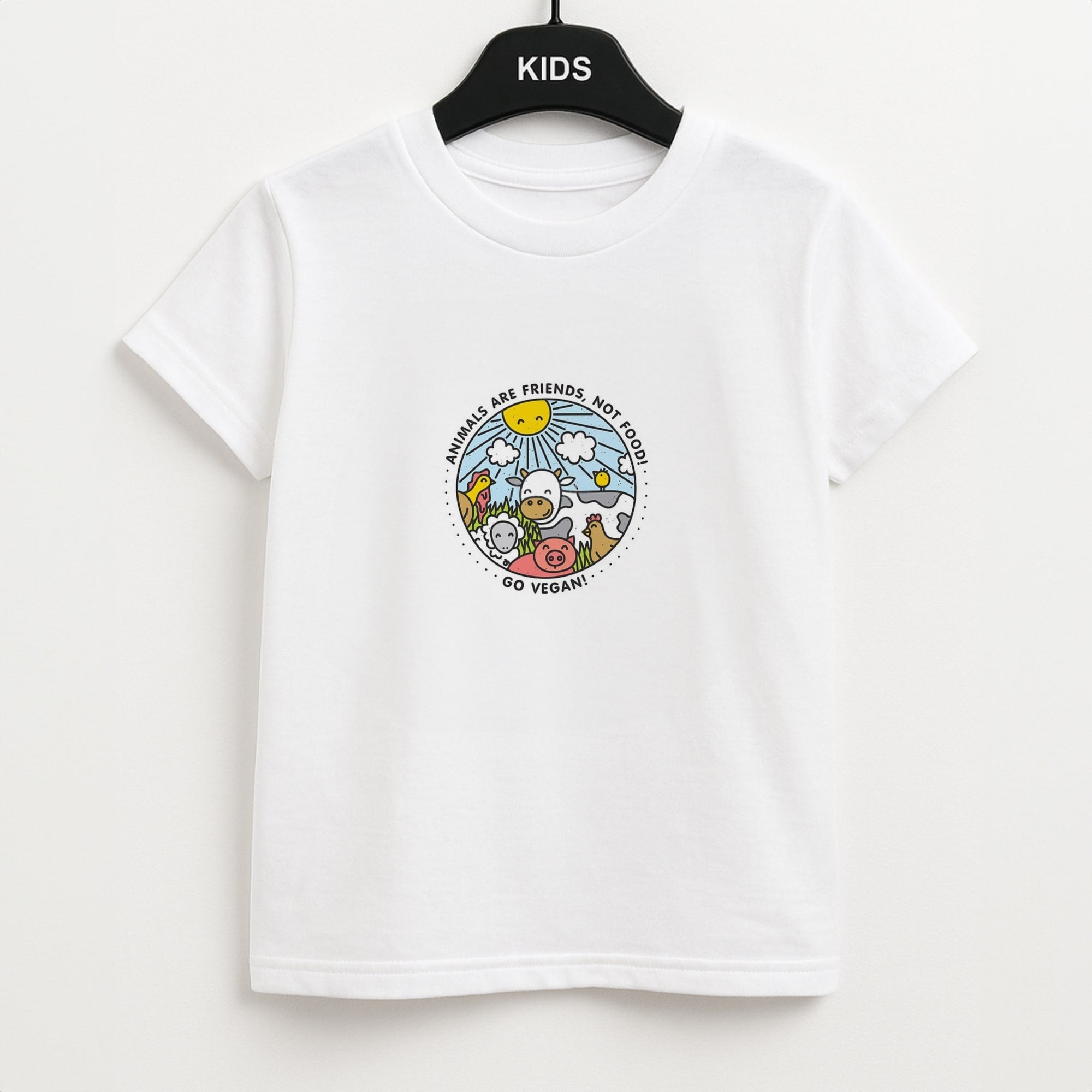 Animals Are Friends, Not Food - Vegan Unisex Kids T-Shirt