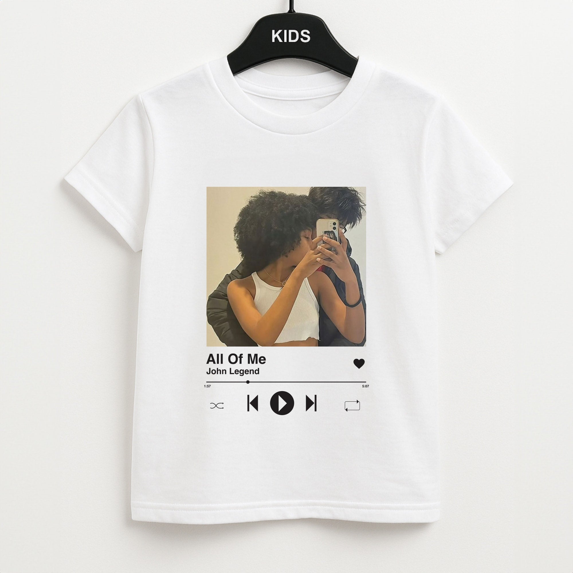 Album Cover - Personalised Couples Unisex Kids T-Shirt