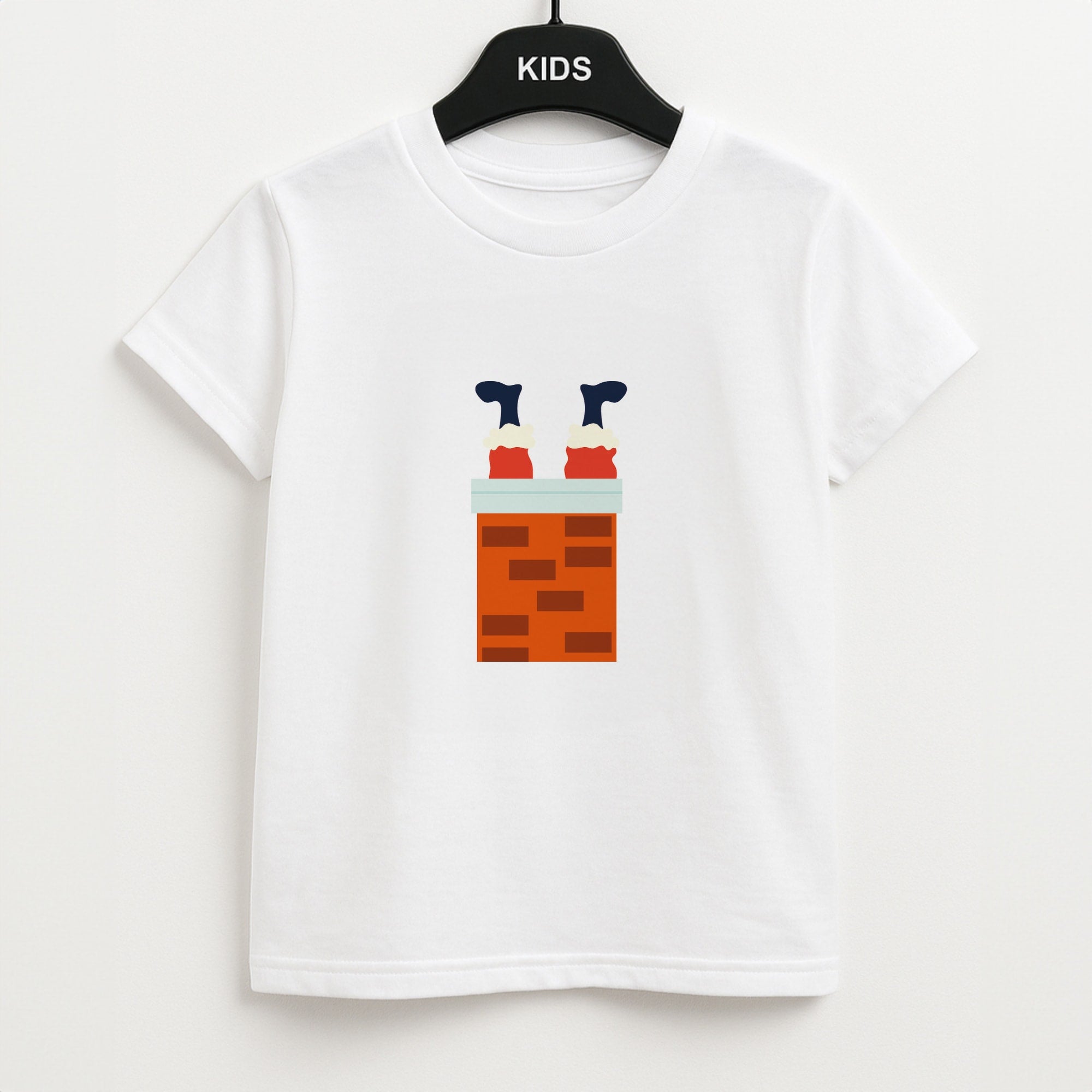 Santa Stuck In A Chimney - Christmas Unisex Kids T-Shirt