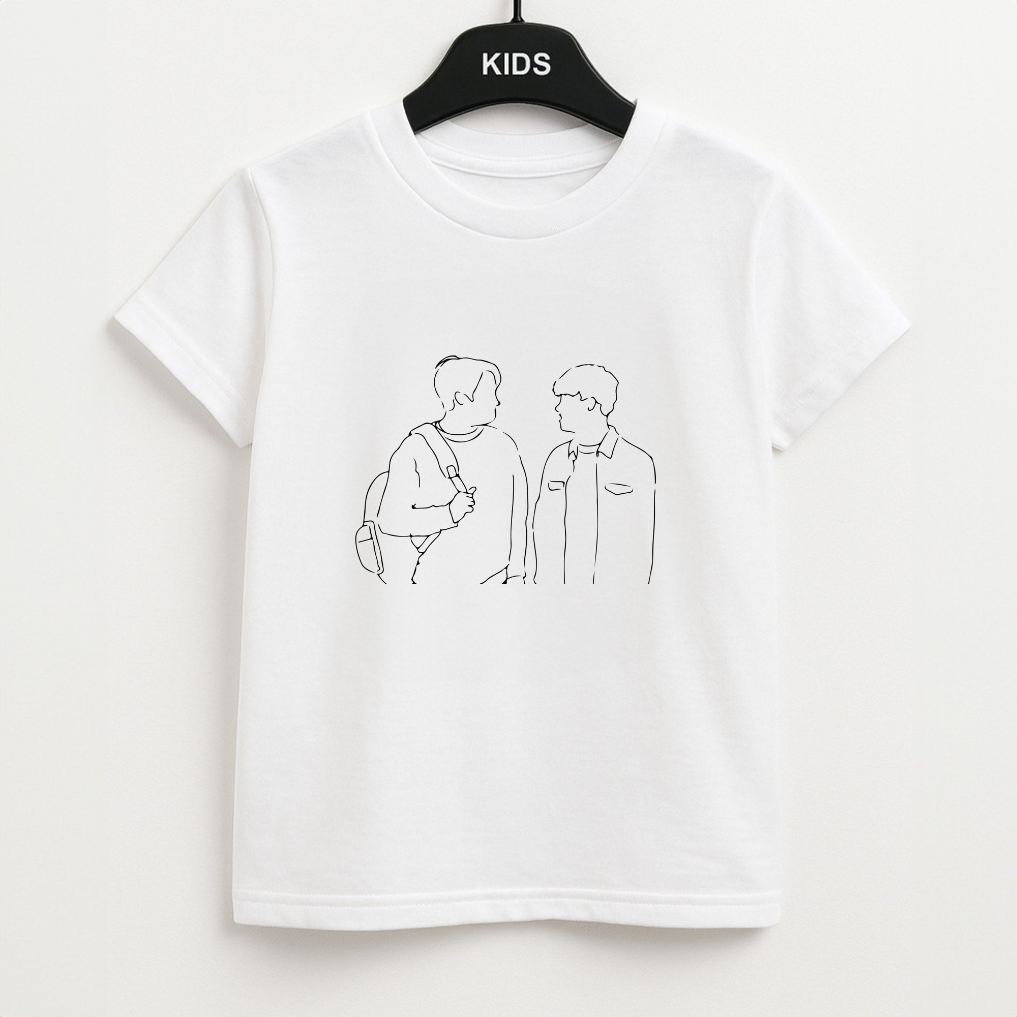 Outline - Heart TV Unisex Kids T-Shirt