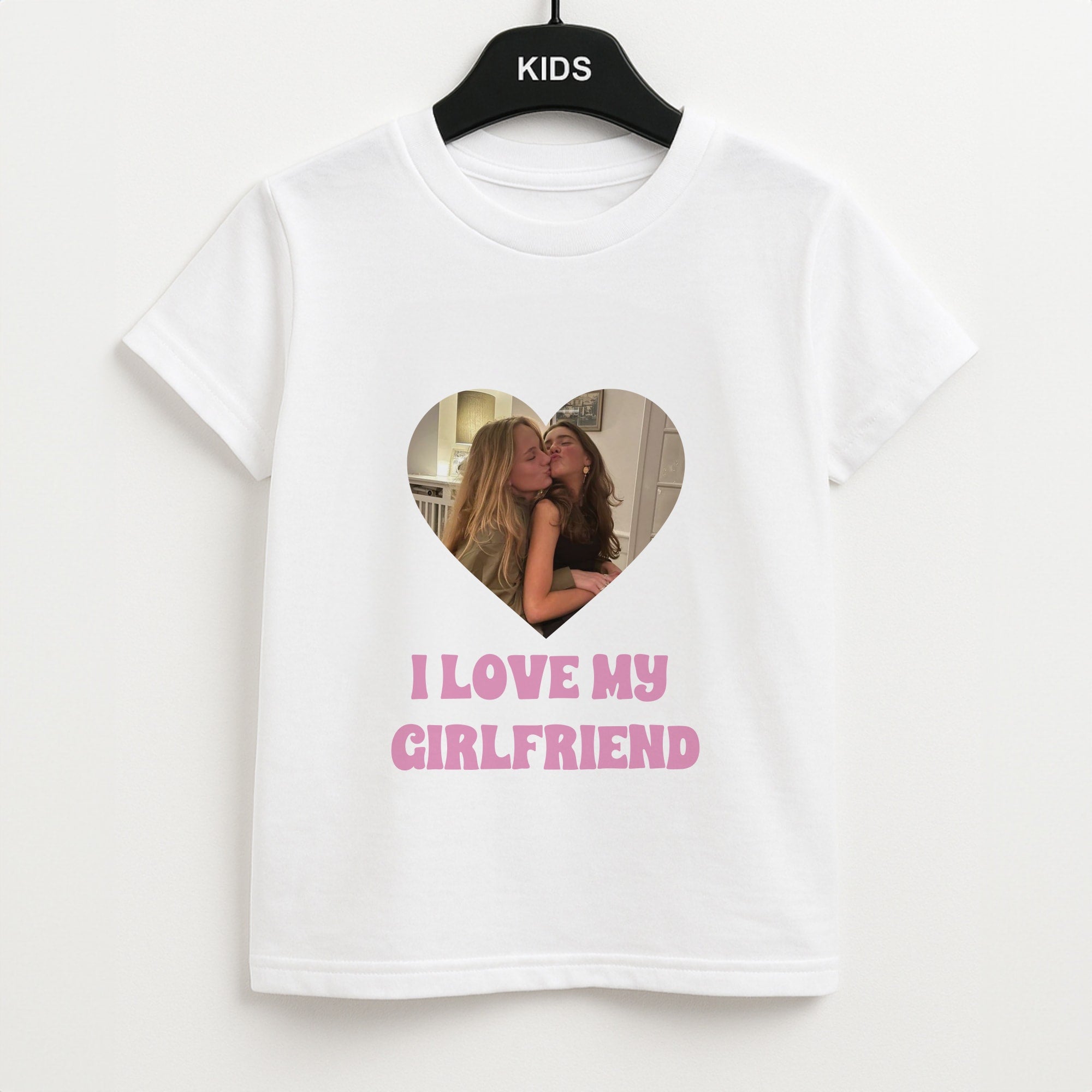 I Love My Girlfriend - Personalised Couples Unisex Kids T-Shirt