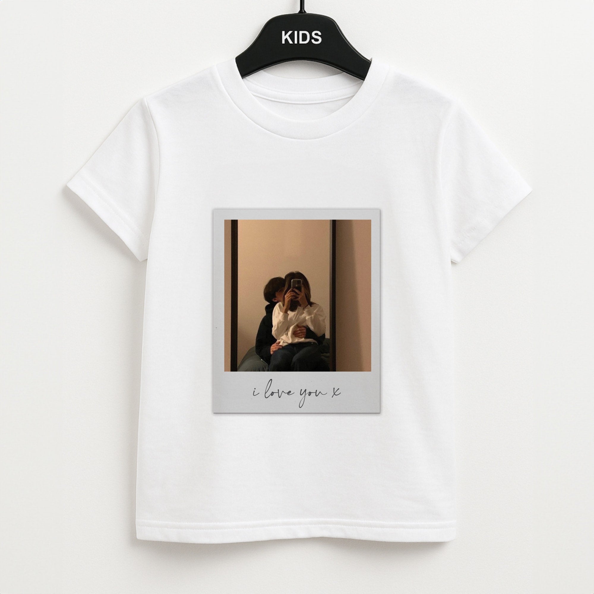 I Love You Polaroid - Personalised Couples Unisex Kids T-Shirt