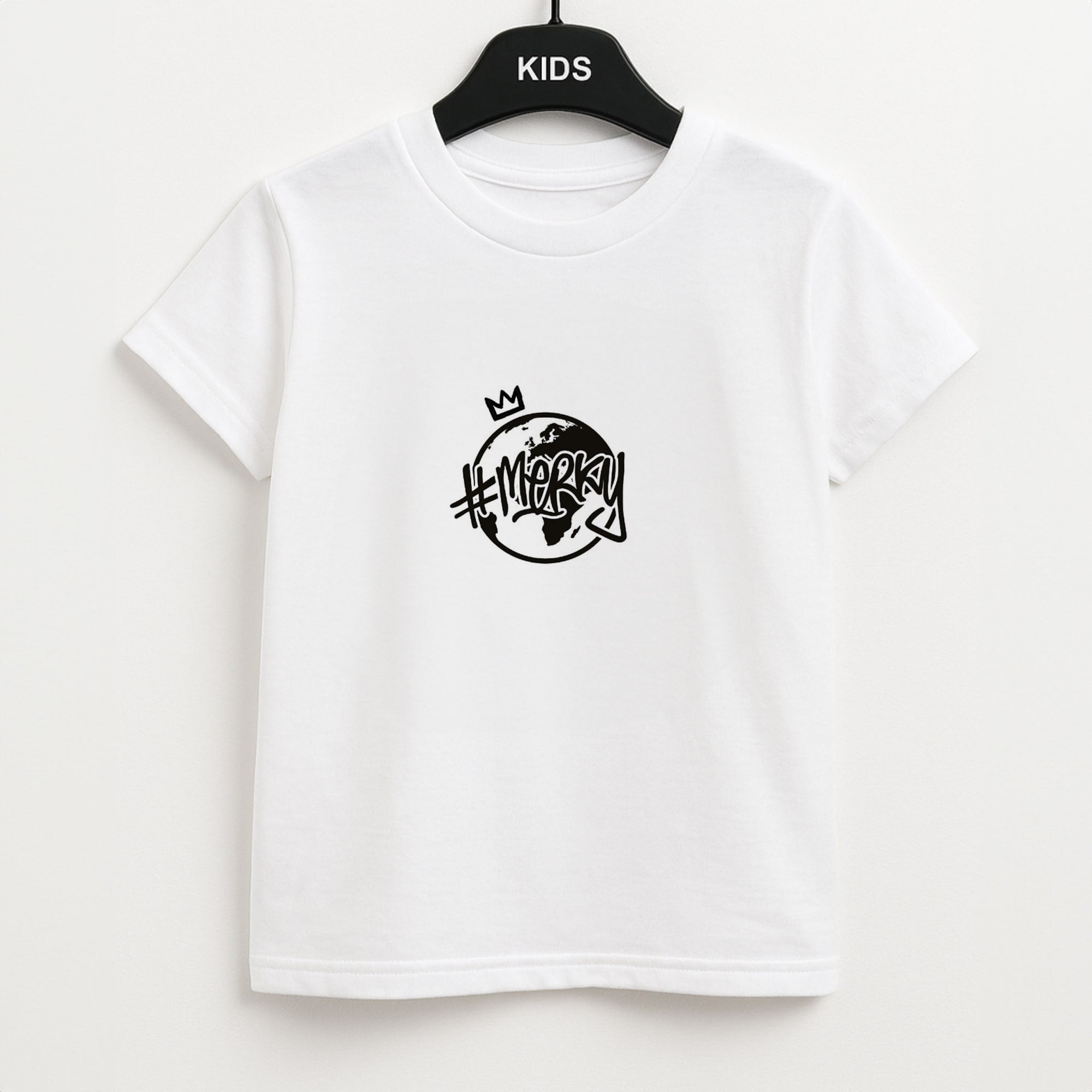 Hashtag Merky Globe Unisex Kids T-Shirt