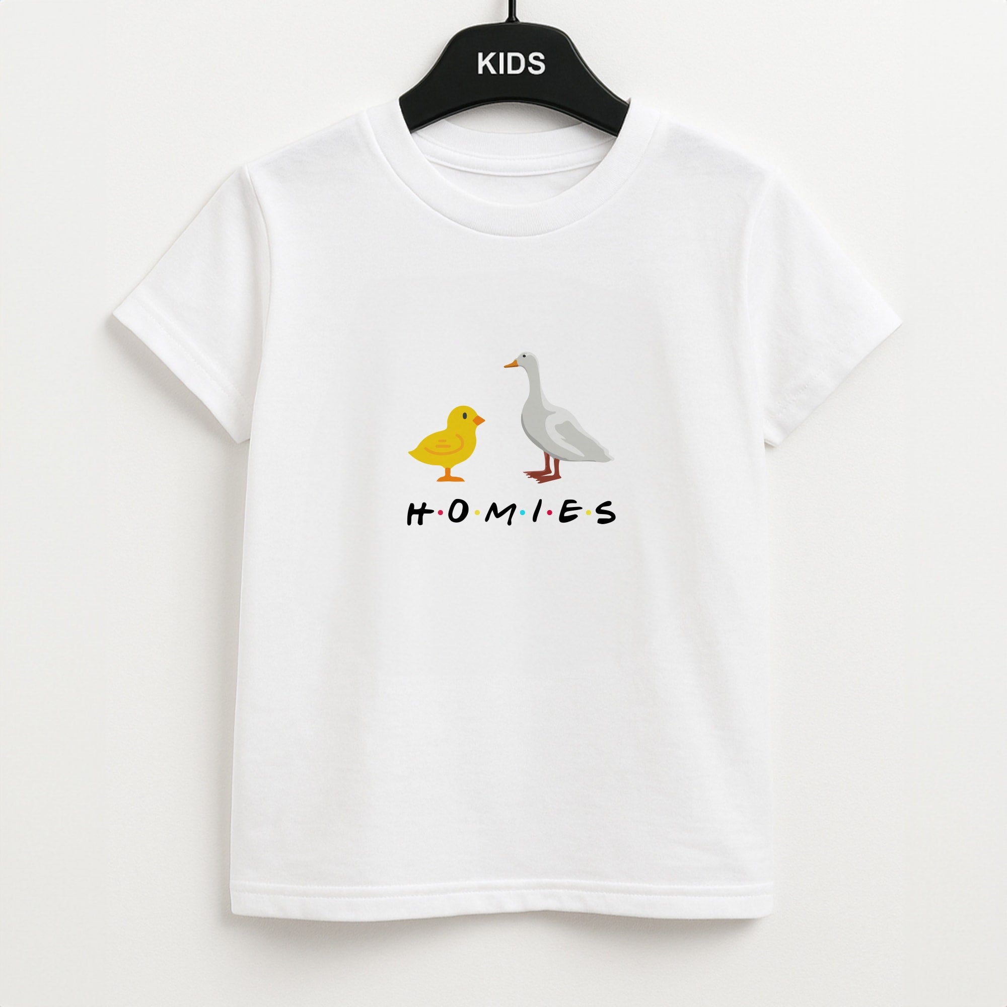 Homies Chick And Duck Unisex Kids T-Shirt