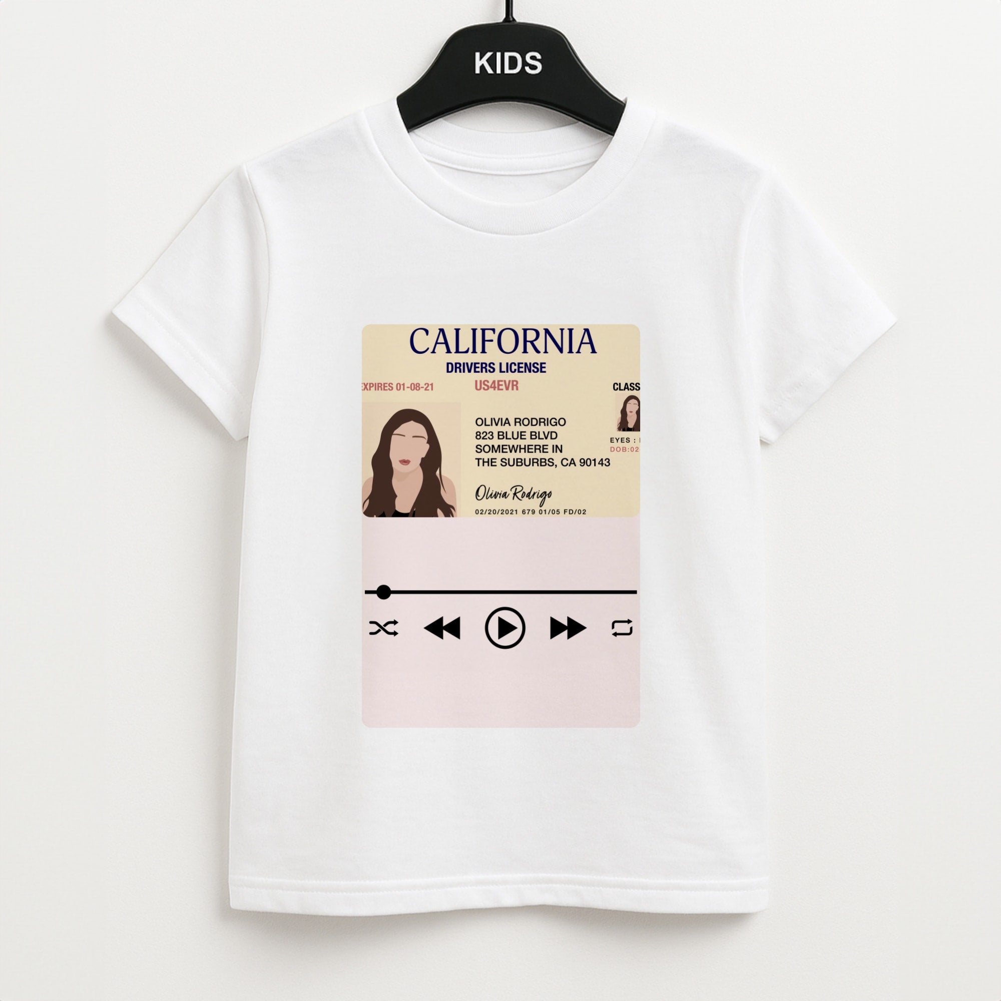 Drivers License - Olivia TikTok Unisex Kids T-Shirt