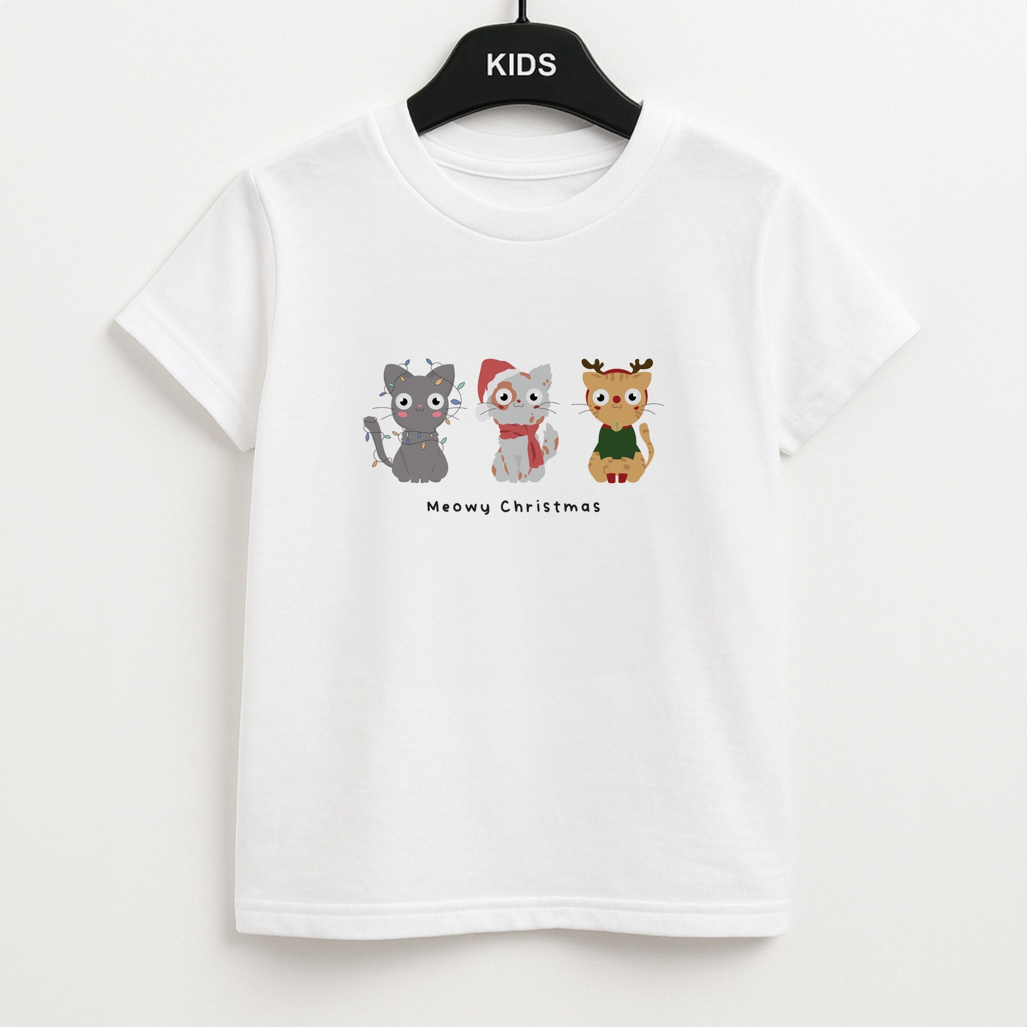 Meowy Christmas  Kids T-Shirt