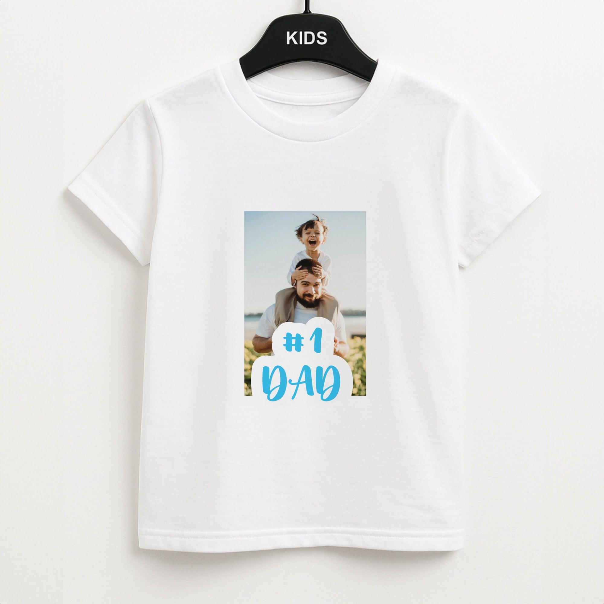 Hashtag 1 Dad - Personalised Father's Day Unisex Kids T-Shirt