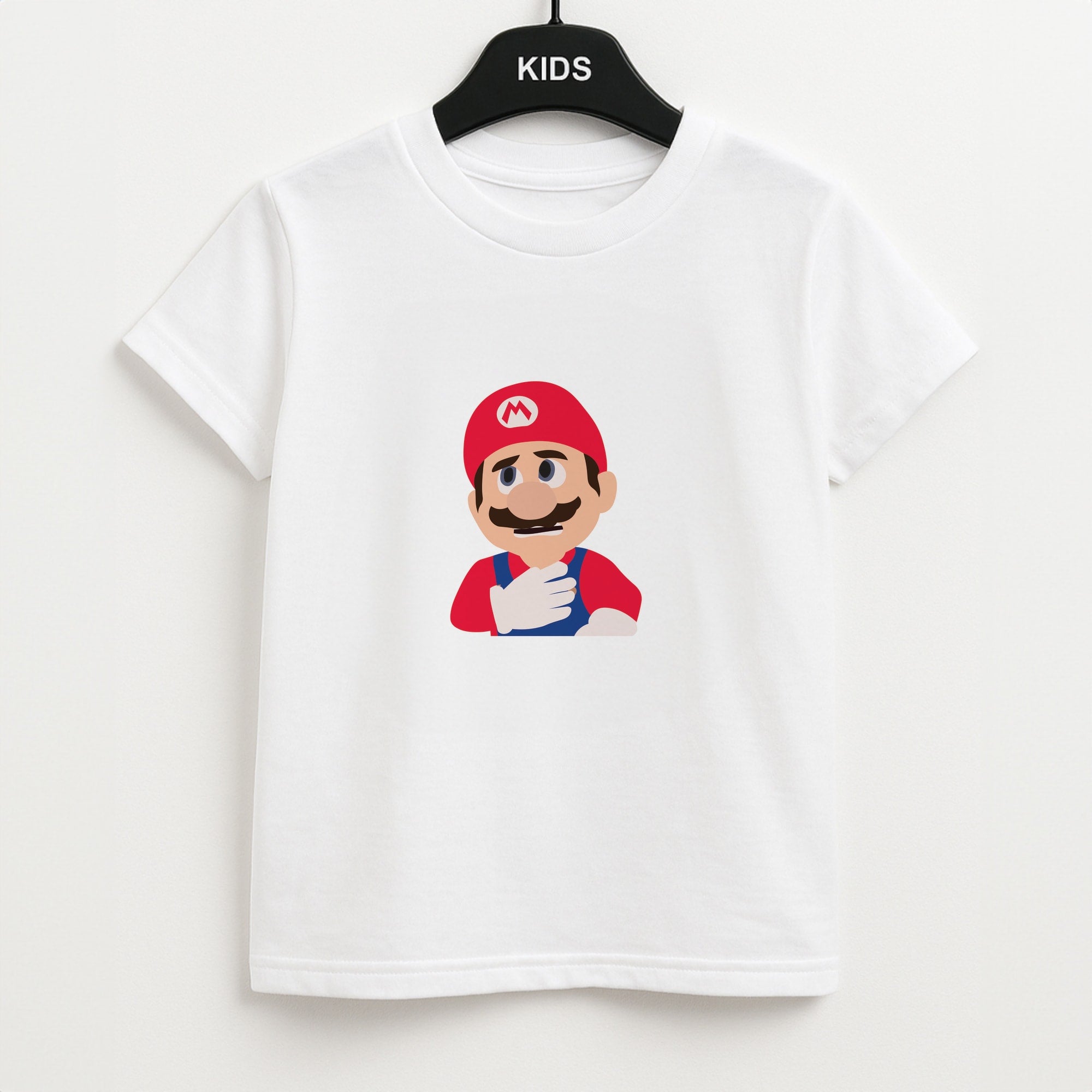 Worried Mario Unisex Kids T-Shirt