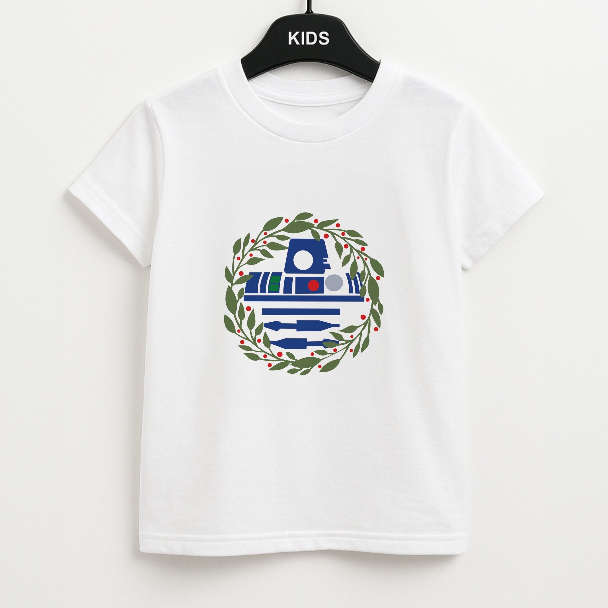 R2D2 Christmas Wreath Unisex Kids T-Shirt