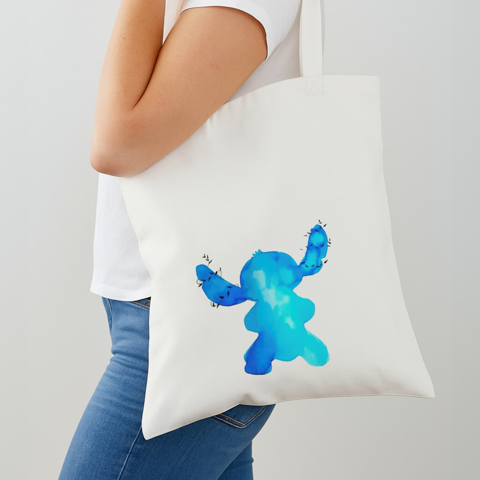 Watercolour Blue Alien Disney Shoulder Bag