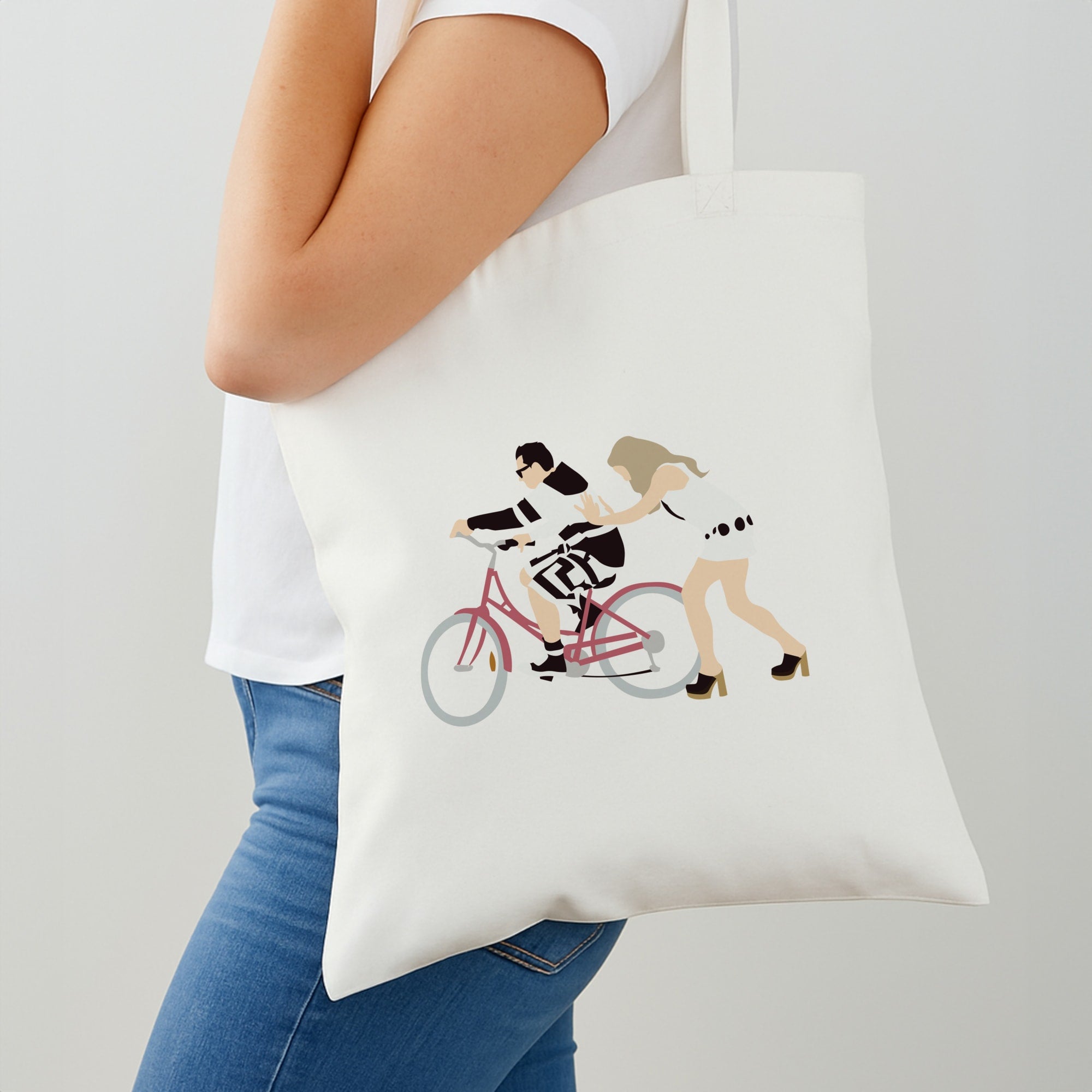 David Riding A Bike Shoulder Bag