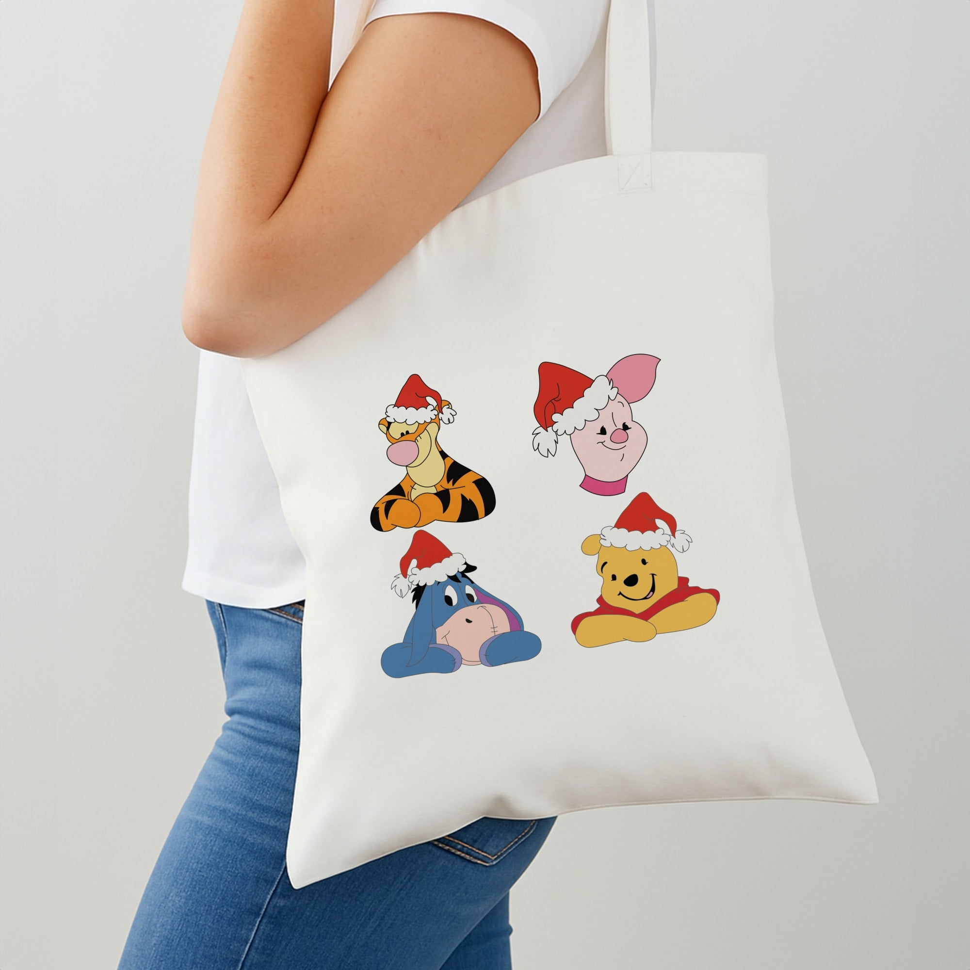 Bear, Tiger, Donkey and Pig Pattern Christmas Shoulder Bag