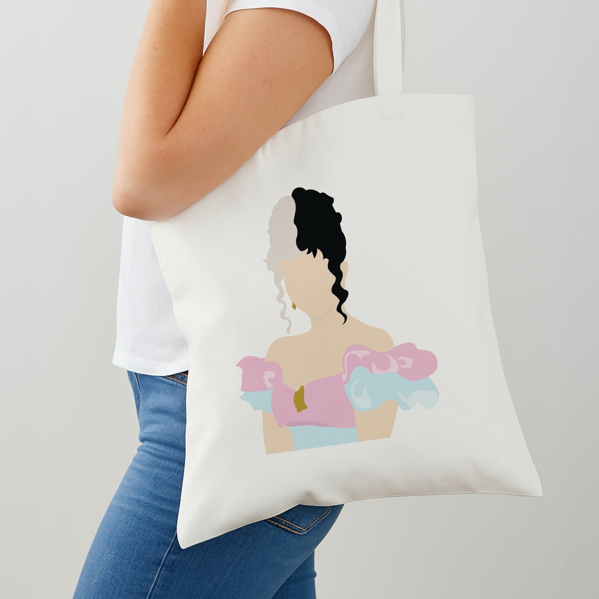 Blue And Pink Dress Shoulder Bag