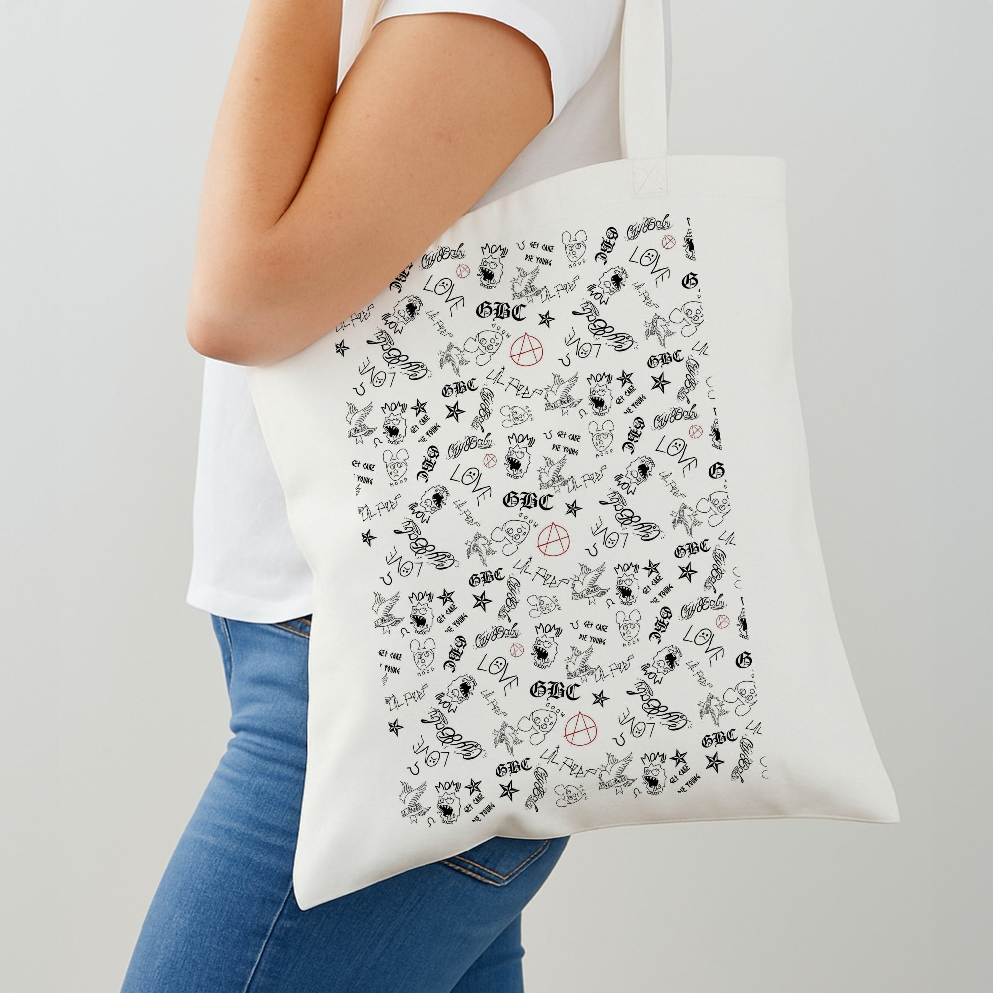 Tattoos - Peep Tote Bag