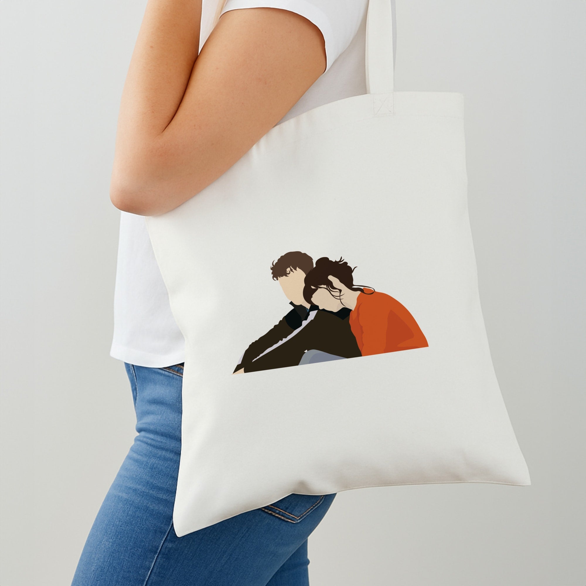 Marianne Resting On Connell Shoulder Bag
