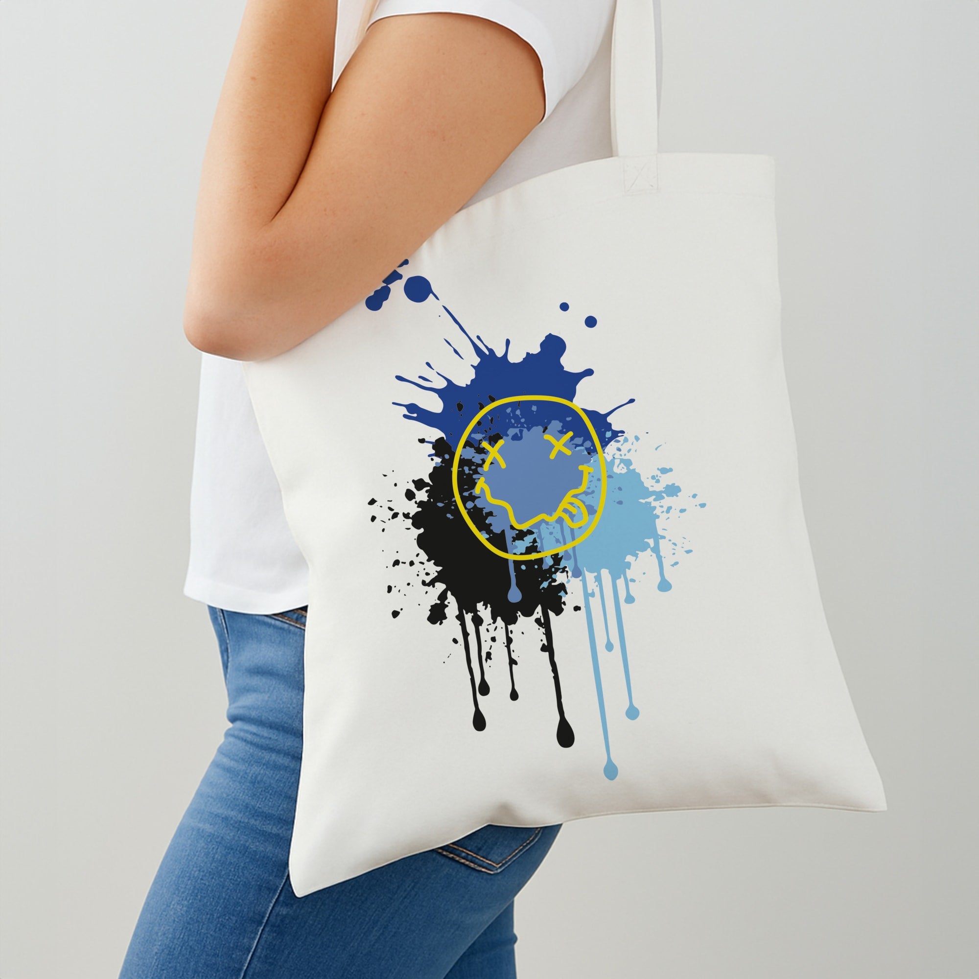 Blue Graffiti - Skate Aesthetic Shoulder Bag