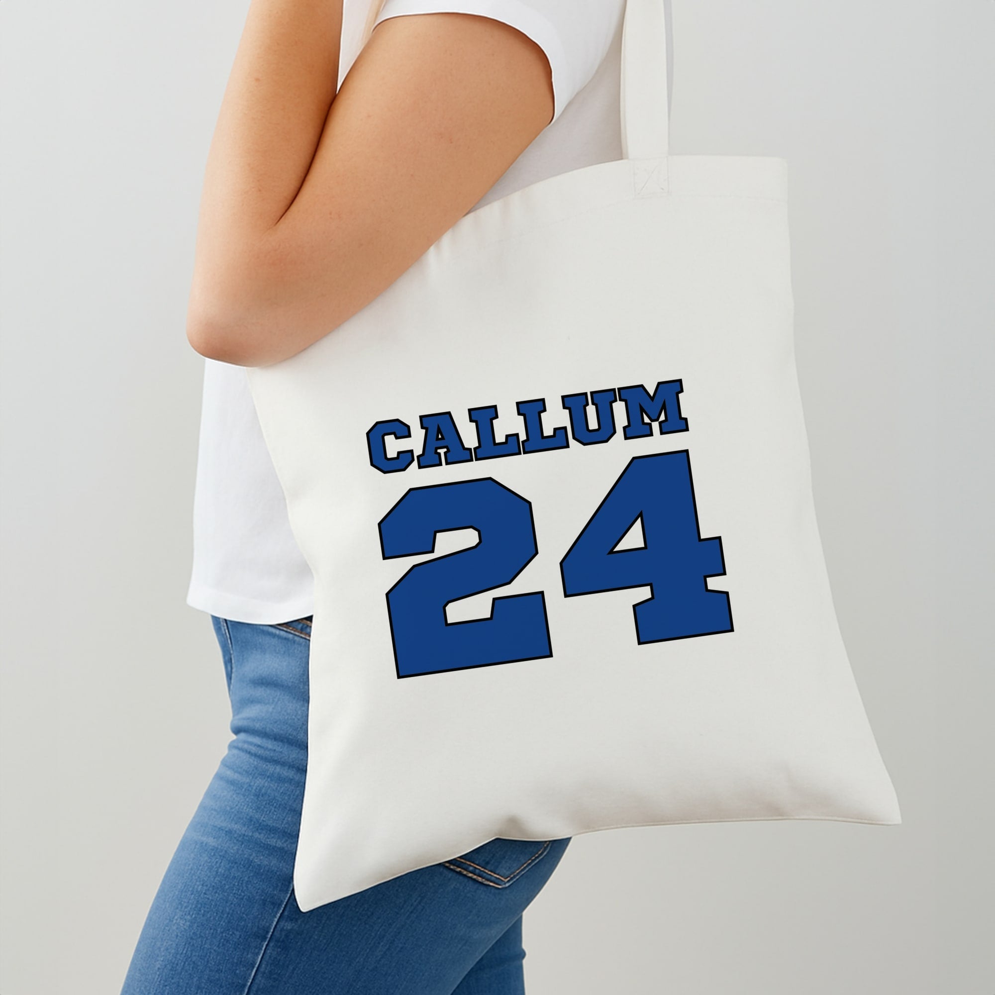 Dark Blue - Personalised Football Shoulder Bag