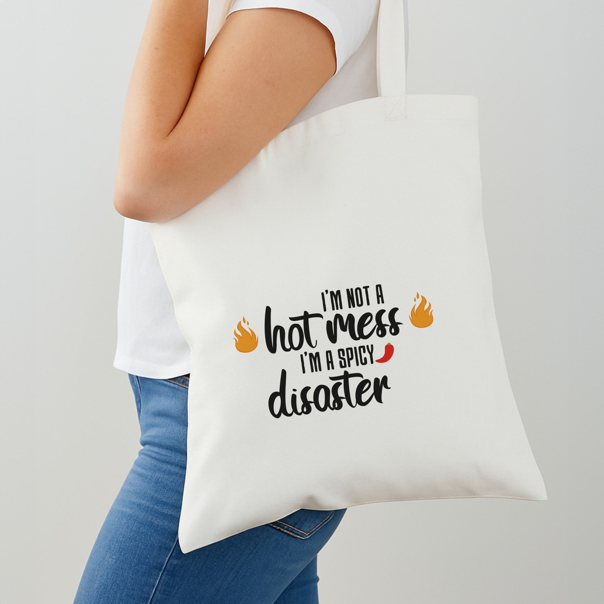 I'm A Spicy Disaster - Funny Quotes Shoulder Bag