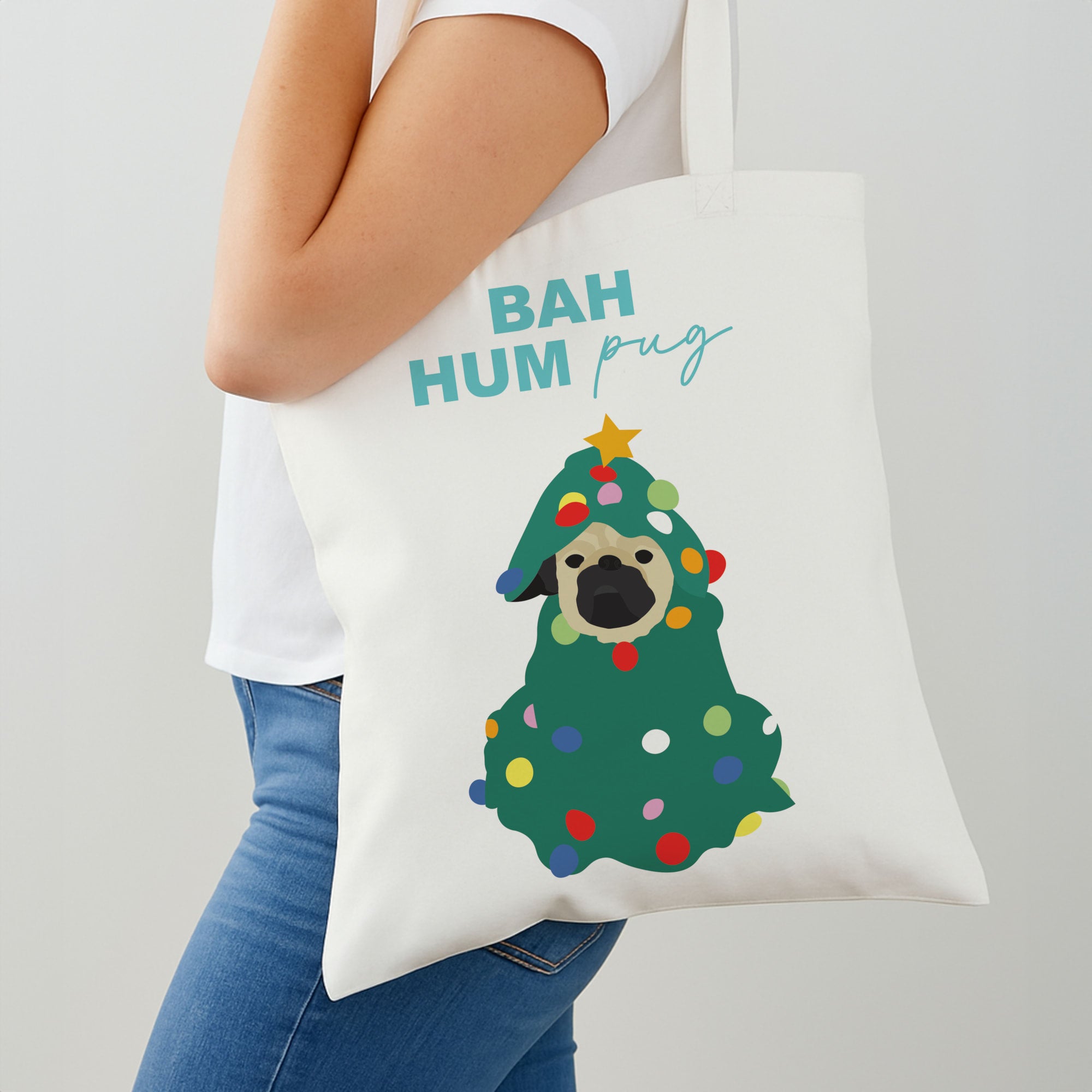 Bah Hum Pug Shoulder Bag