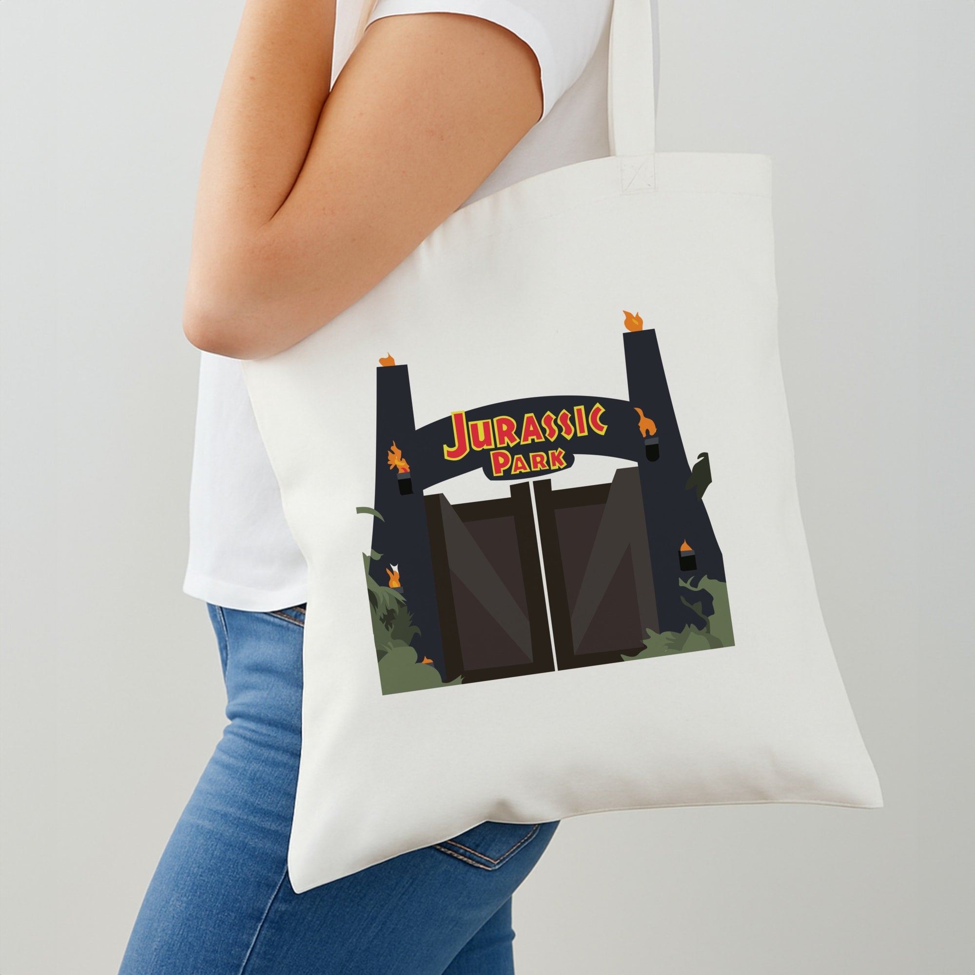 The gate - Dinosaur Park Tote Bag