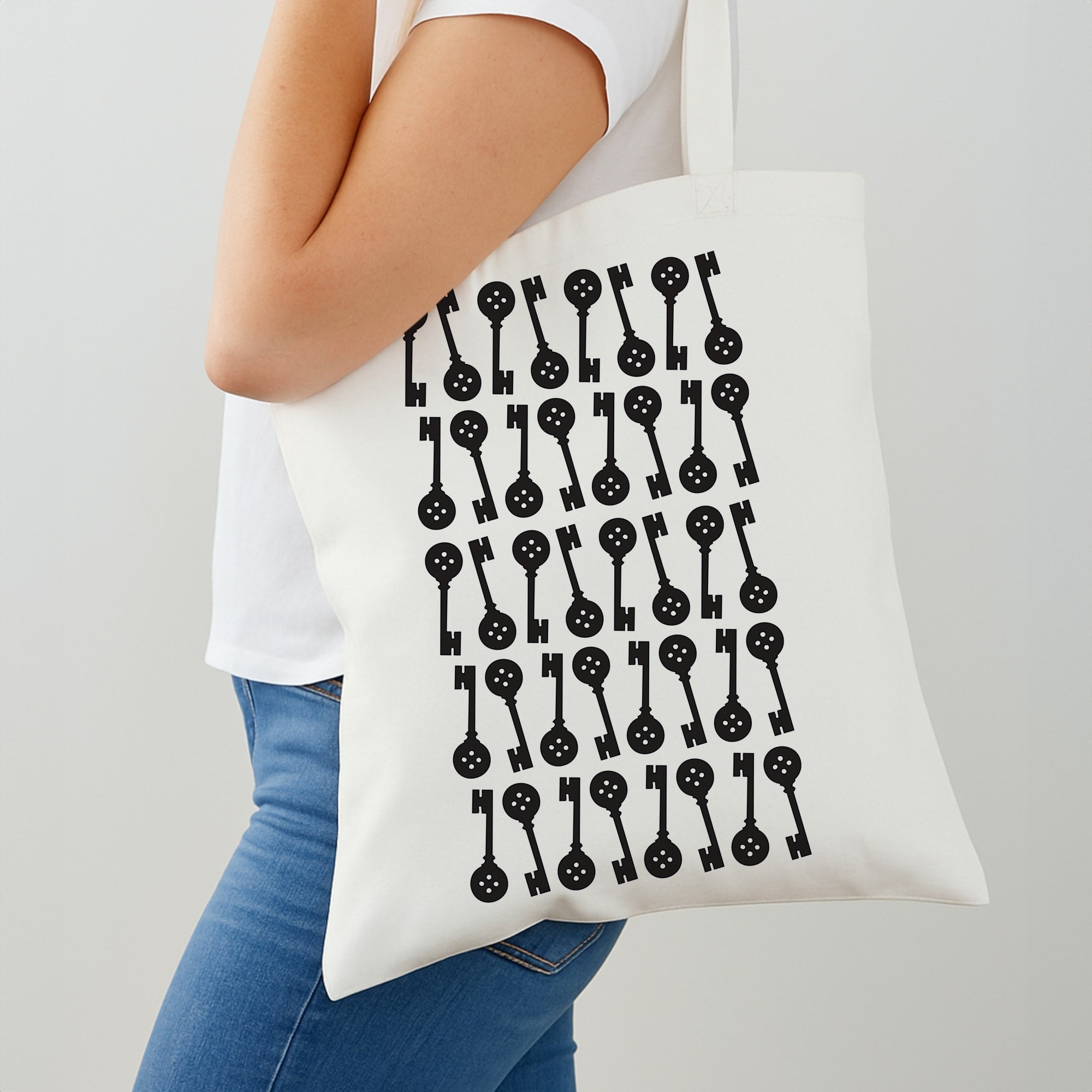 Key Pattern Shoulder Bag