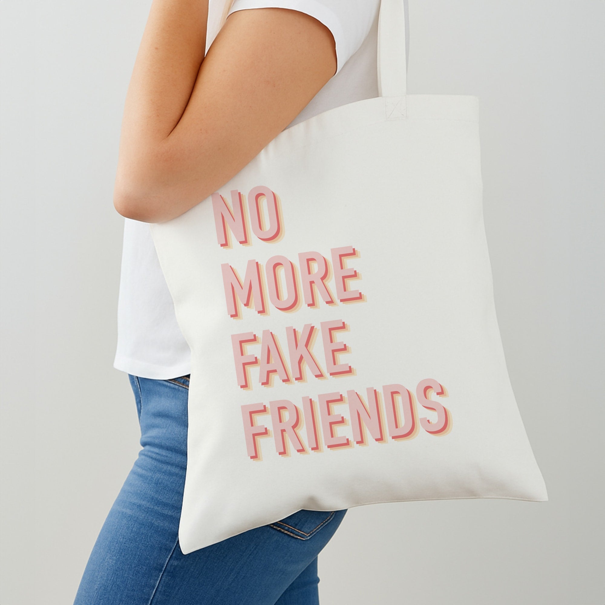 No More Fake Friends Shoulder Bag