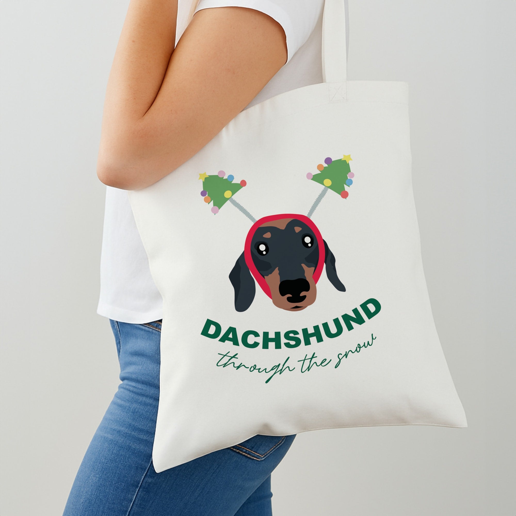 Dachshund Through The Snow Shoulder Bag