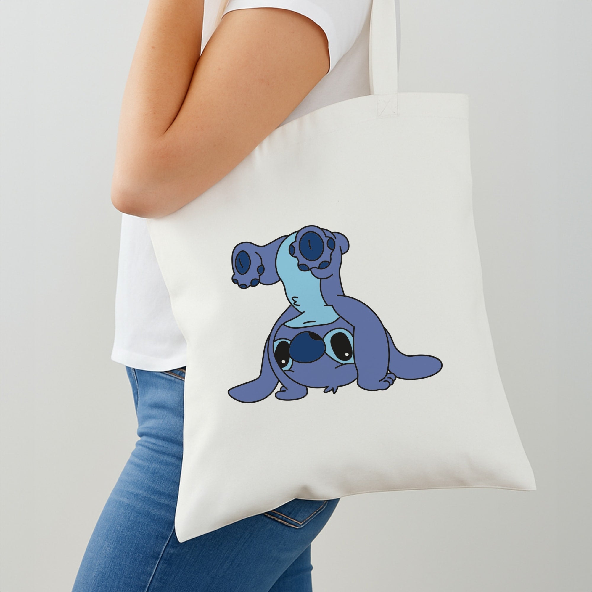 Cute Blue Alien Handstand Shoulder Bag